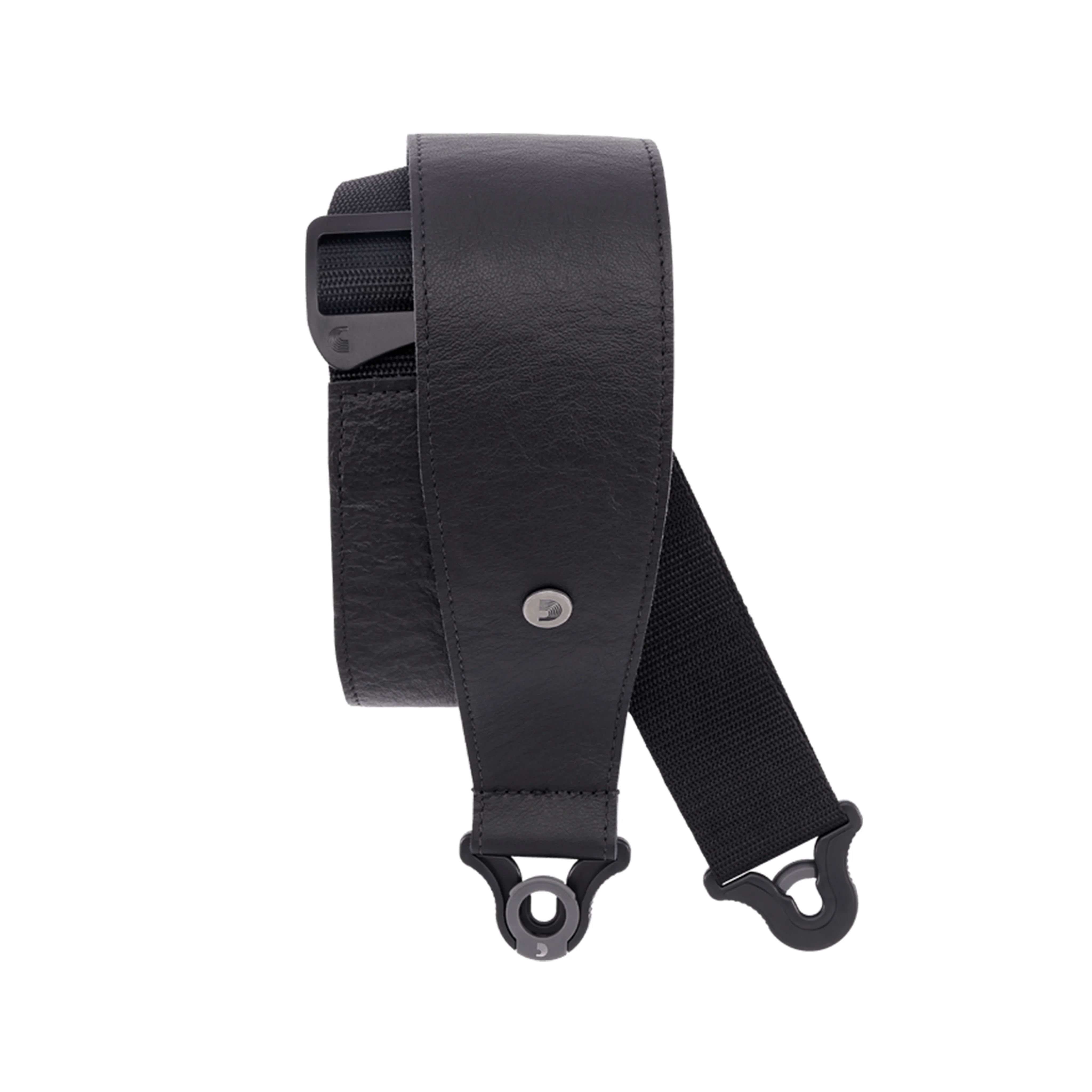 D'Addario 30BAL00 3-Inch Comfort Leather Auto-Lock Guitar Strap, Black