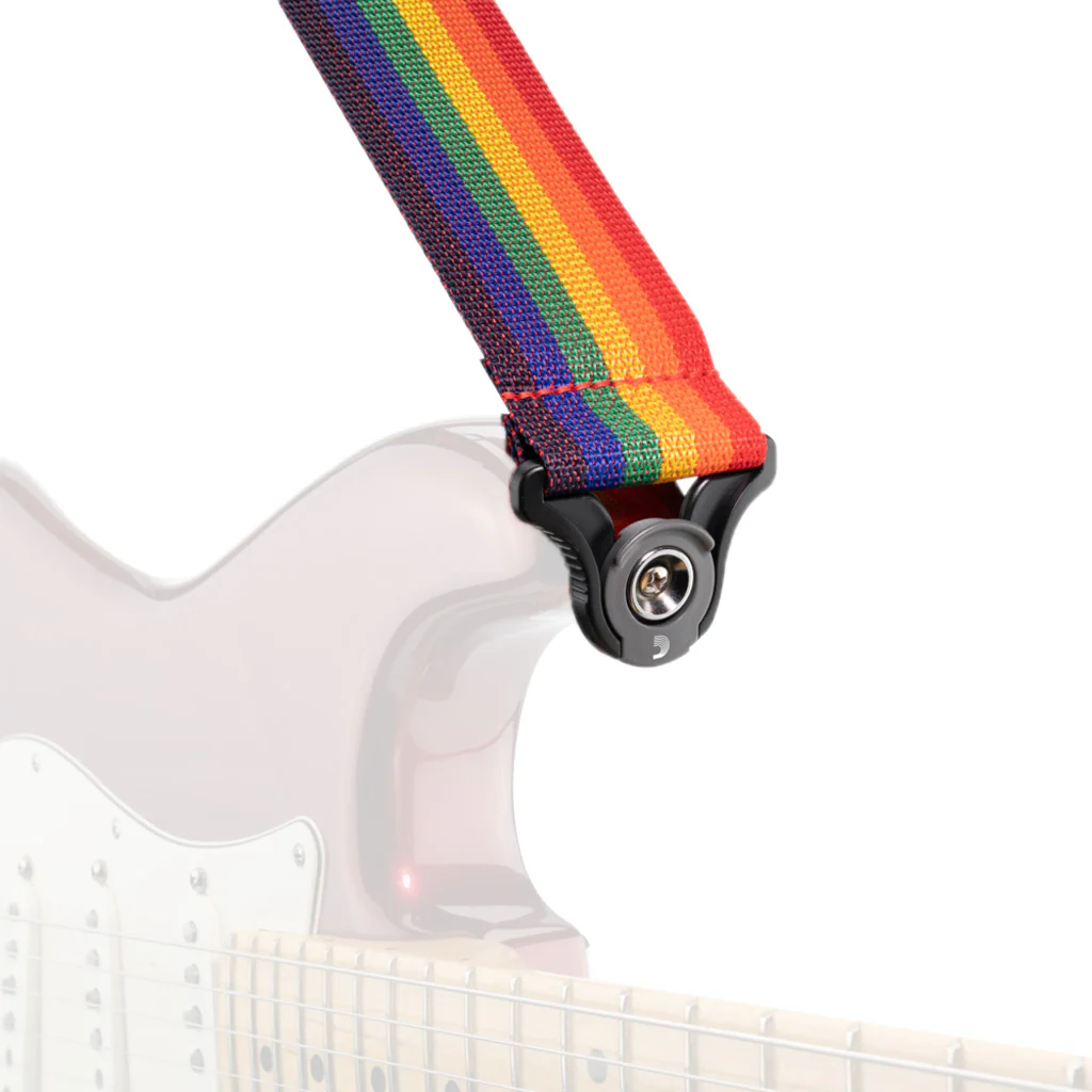 D'Addario 50mm Auto Lock Locking Polypro Guitar Strap, Rainbow - Image 4