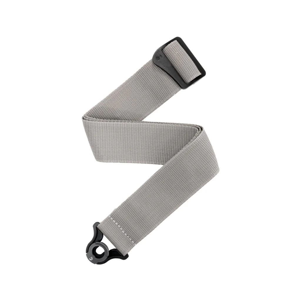 D'Addario 50mm Auto Lock Locking Polypro Guitar Strap, Silver