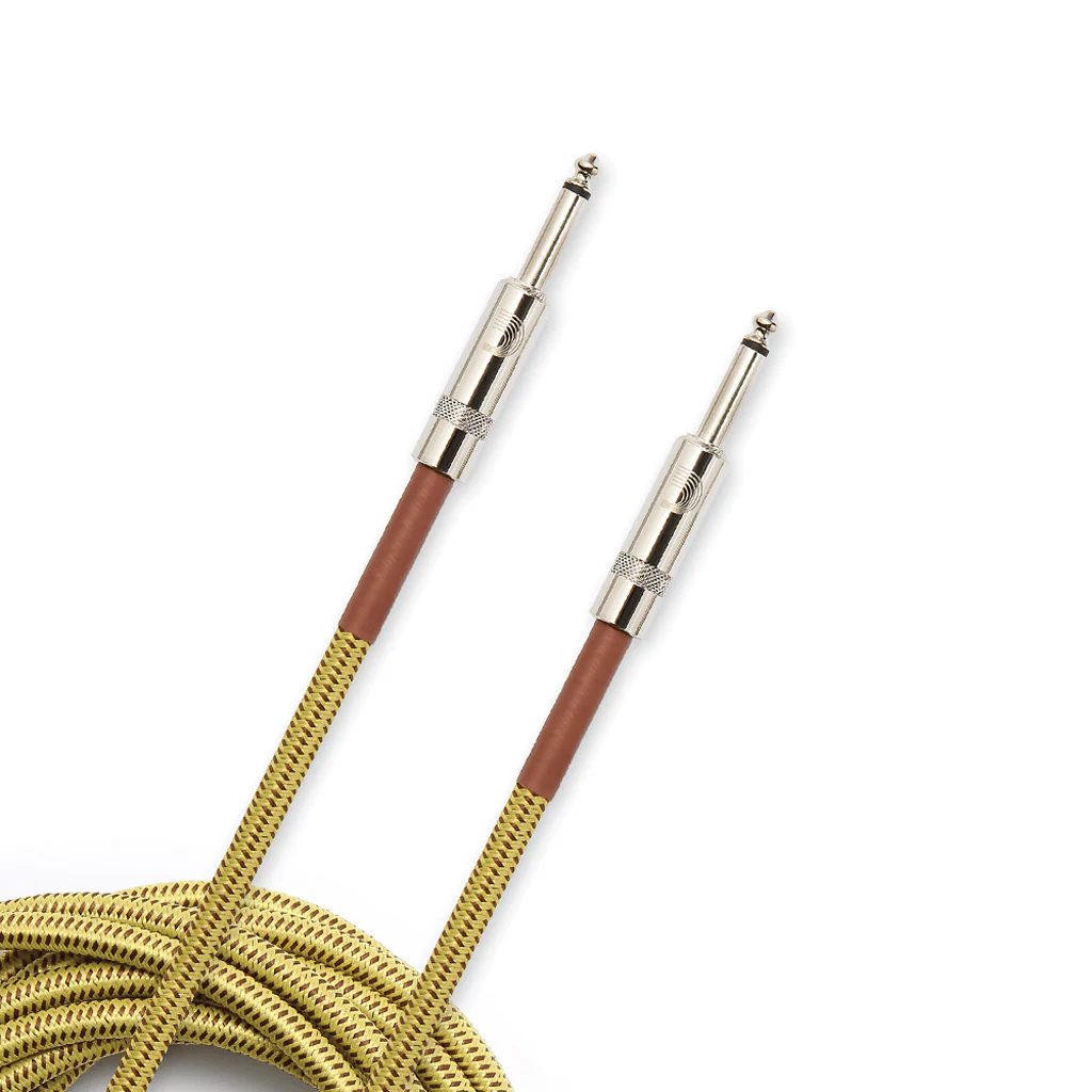 D'Addario PW-BG-20TW Braided Straight to Straight Instrument Cable, 20 Feet, Tweed - Image 2