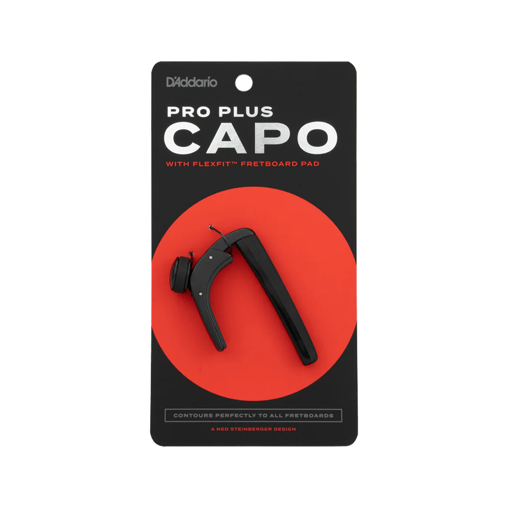 D'Addario PW-CP-19 NS Pro Plus Guitar Capo, Black - Image 2