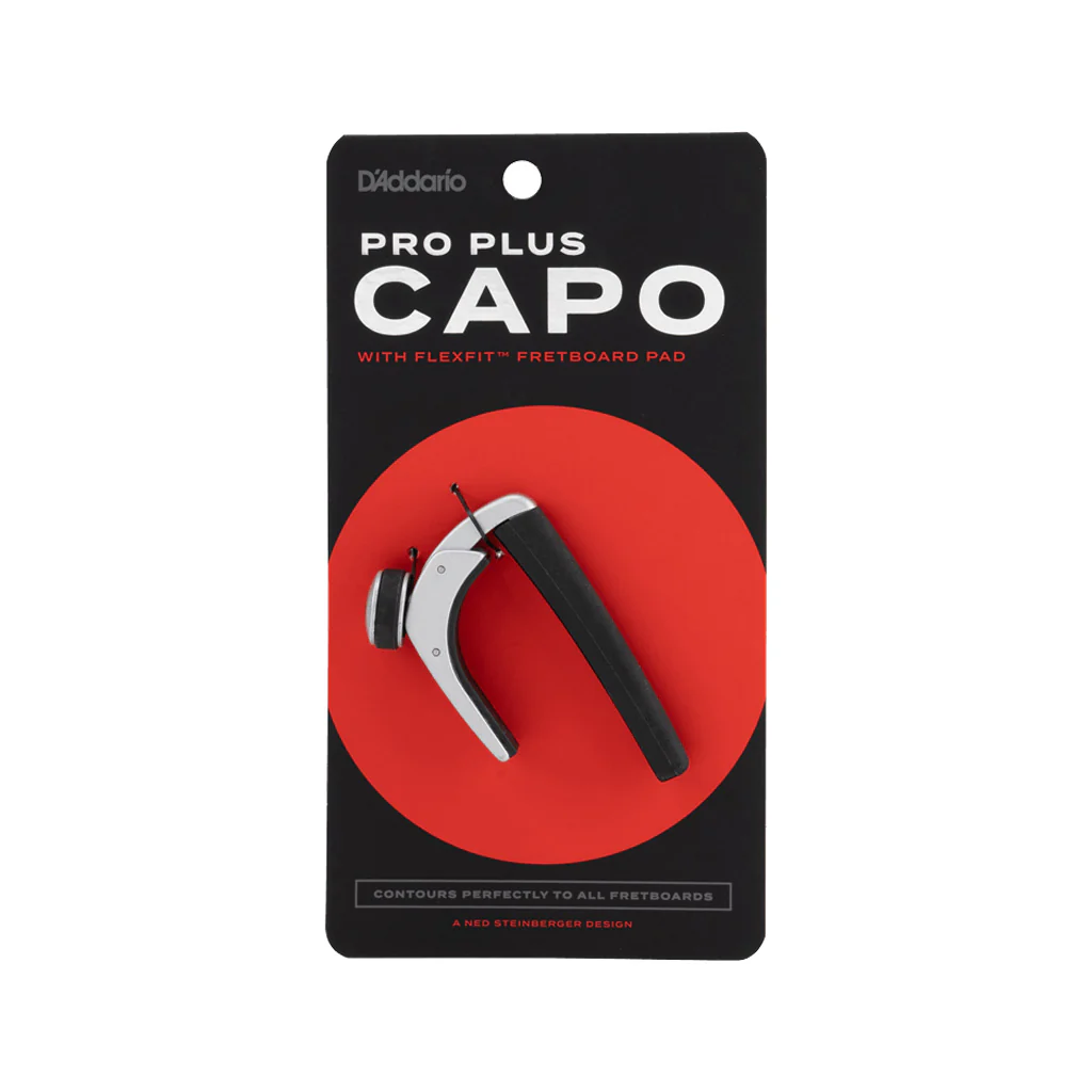 D'Addario PW-CP-19S NS Pro Plus Guitar Capo, Silver - Image 2