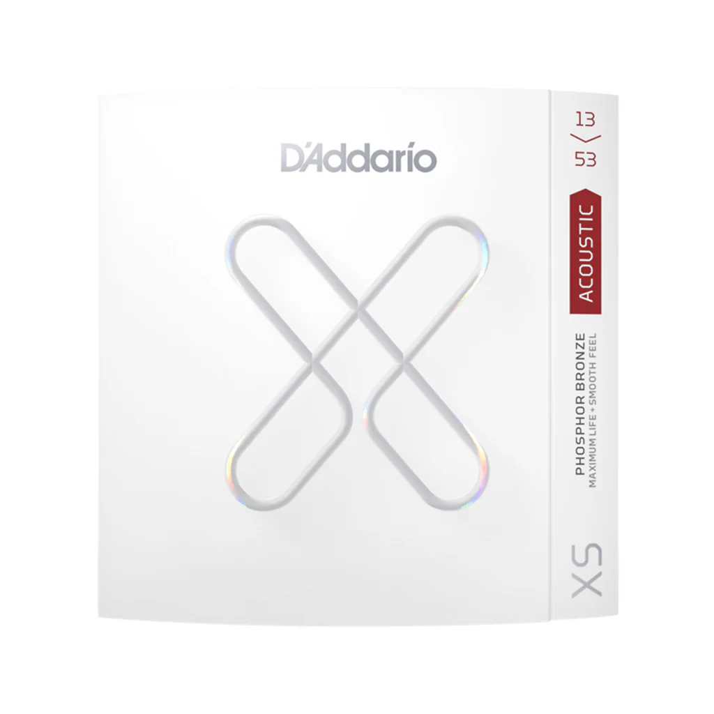 D'Addario XSAPB1353 Phosphor Bronze Acoustic Guitar Strings, Hybrid Light, 13-53