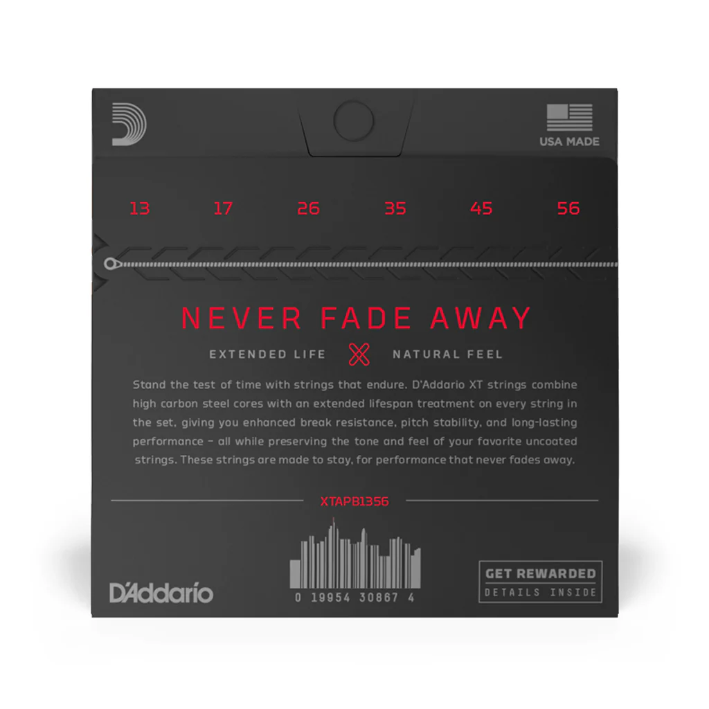 D'Addario XTAPB1356 XT Phosphor Bronze Acoustic Guitar Strings, Medium, 13-56 - Image 3