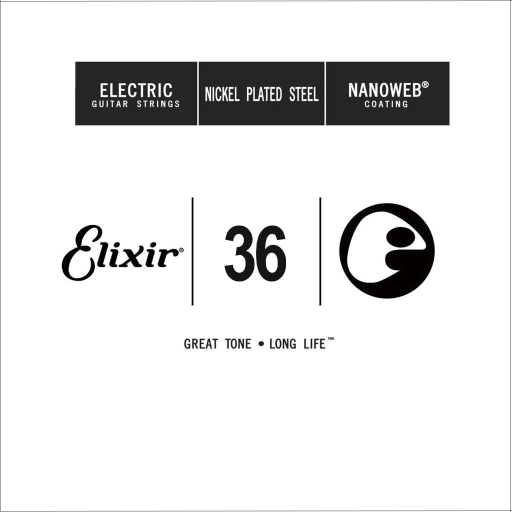 Elixir 15236 Nanoweb Electric Guitar Single String, .036