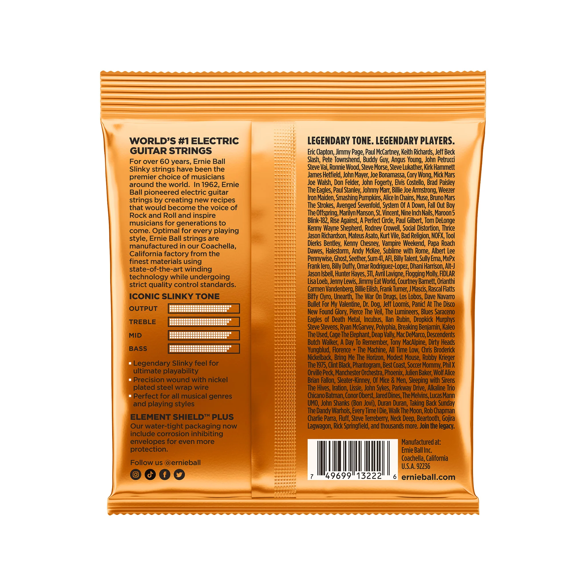 Ernie Ball Hybrid Slinky Nickel Wound Electric Guitar Strings, 9-46, 3 Pack - Image 2