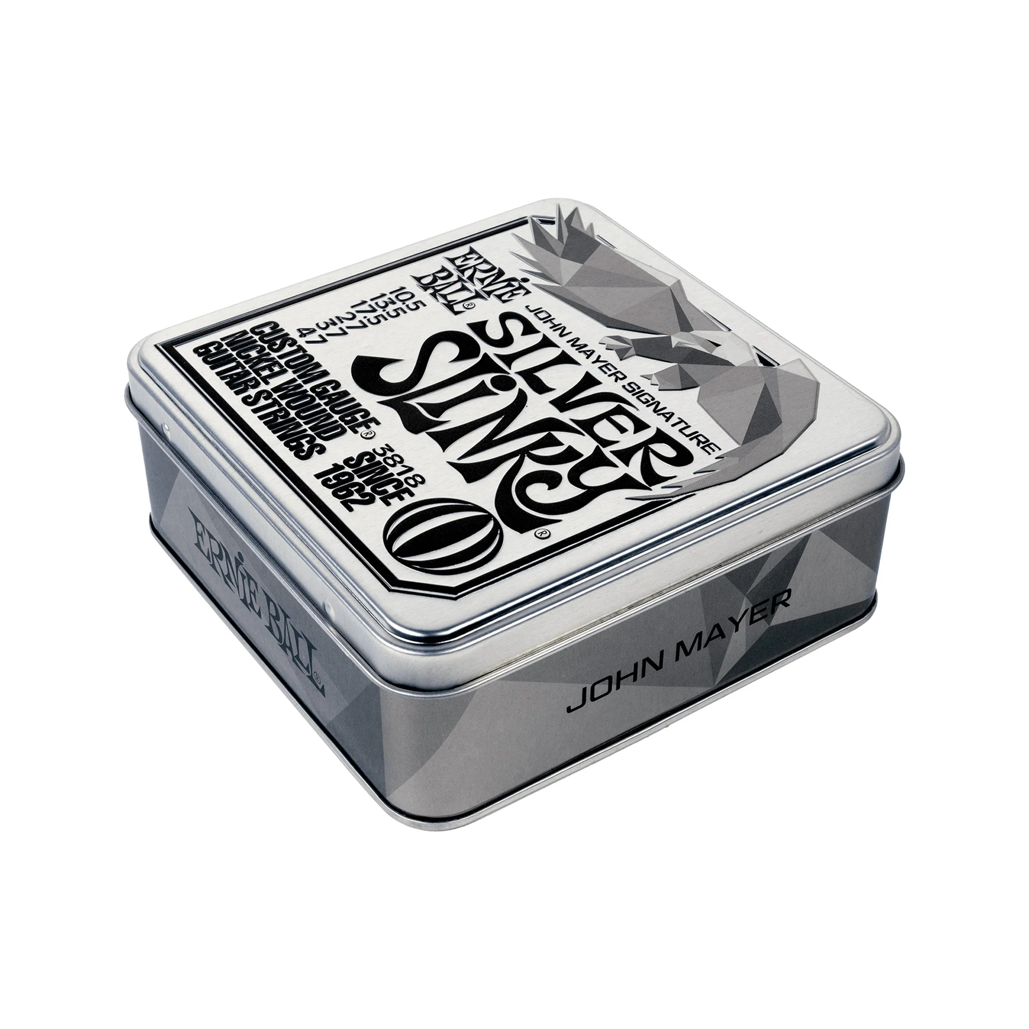 Ernie Ball John Mayer Silver Slinky Nickel Wound Electric Guitar Strings, 10.5-47, 3-Pack Tin - Image 3