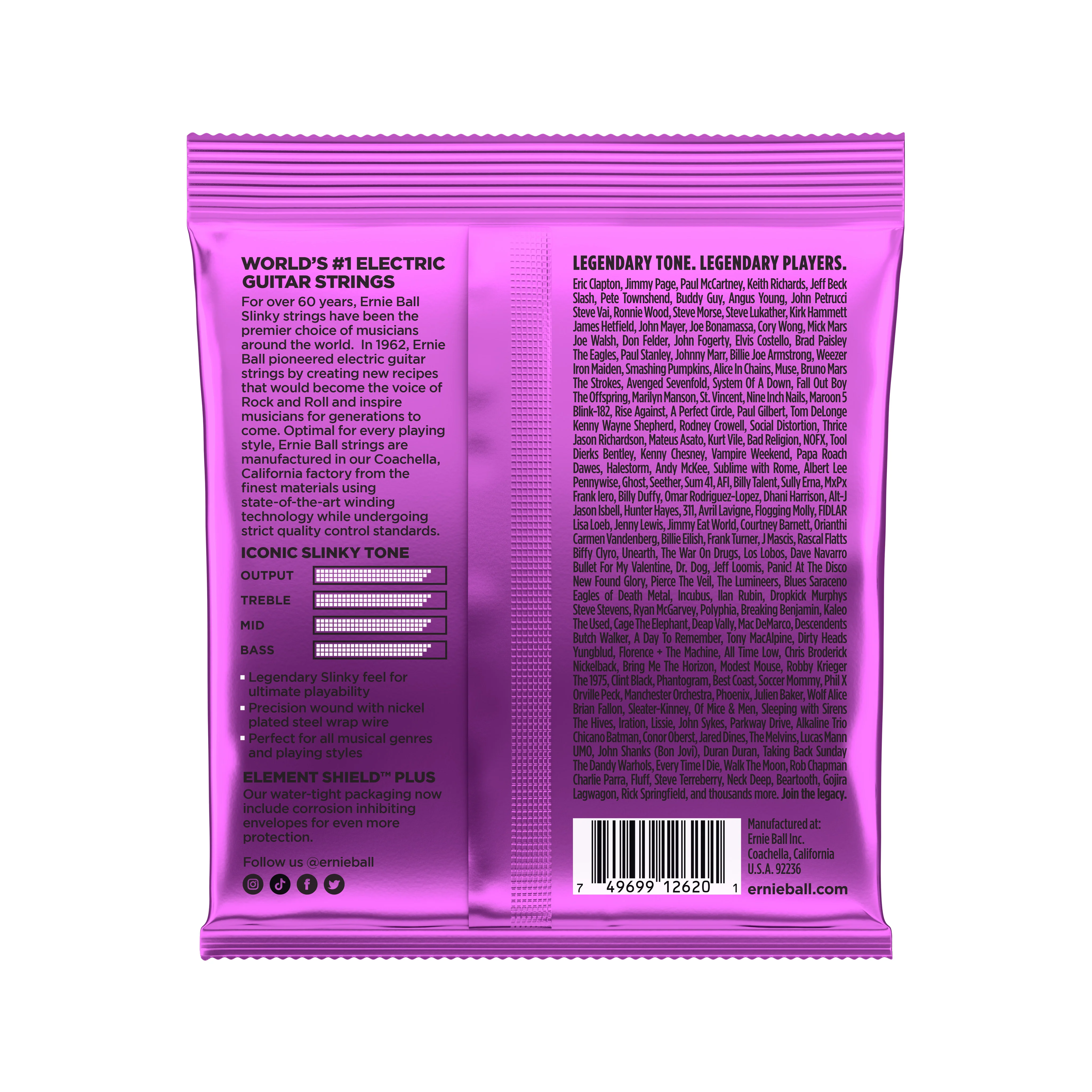 Ernie Ball Power Slinky 7-String Nickel Wound Electric Guitar Strings, 11-58 - Image 2