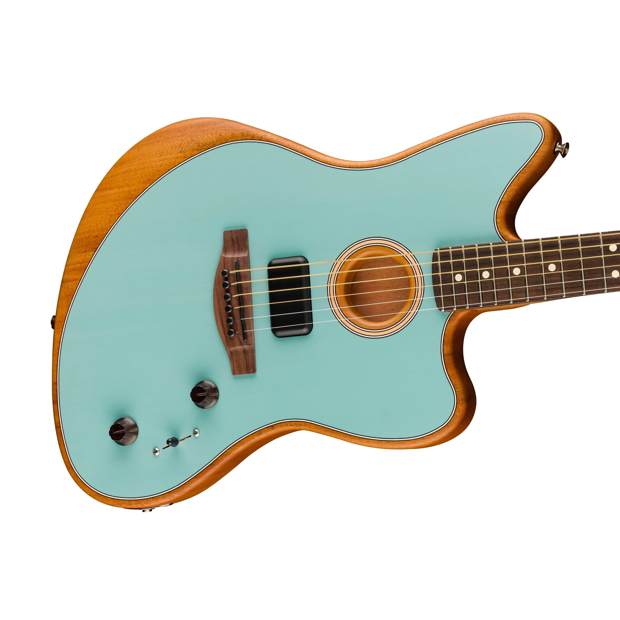 Fender Acoustasonic Player Jazzmaster Electric Guitar, Ice Blue - Image 6
