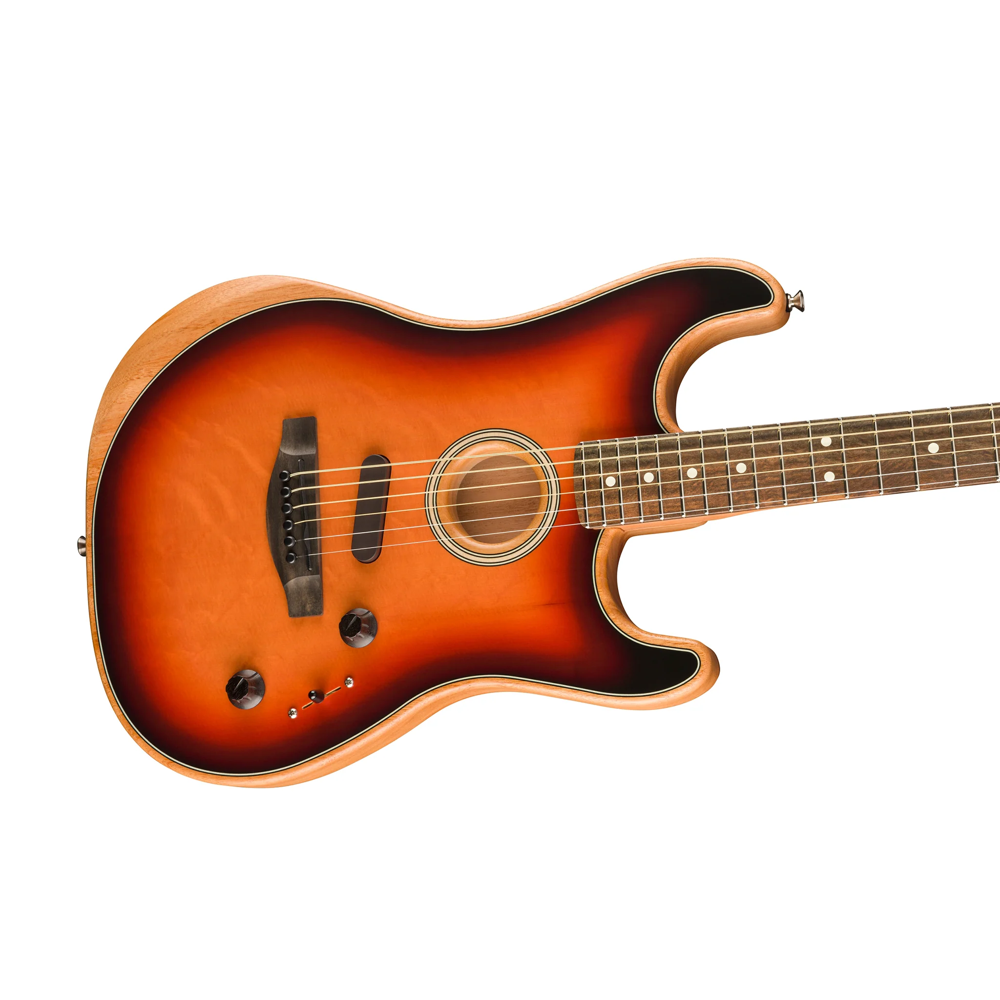Fender American Acoustasonic Stratocaster w/Bag, 3-Color Sunburst - Image 3