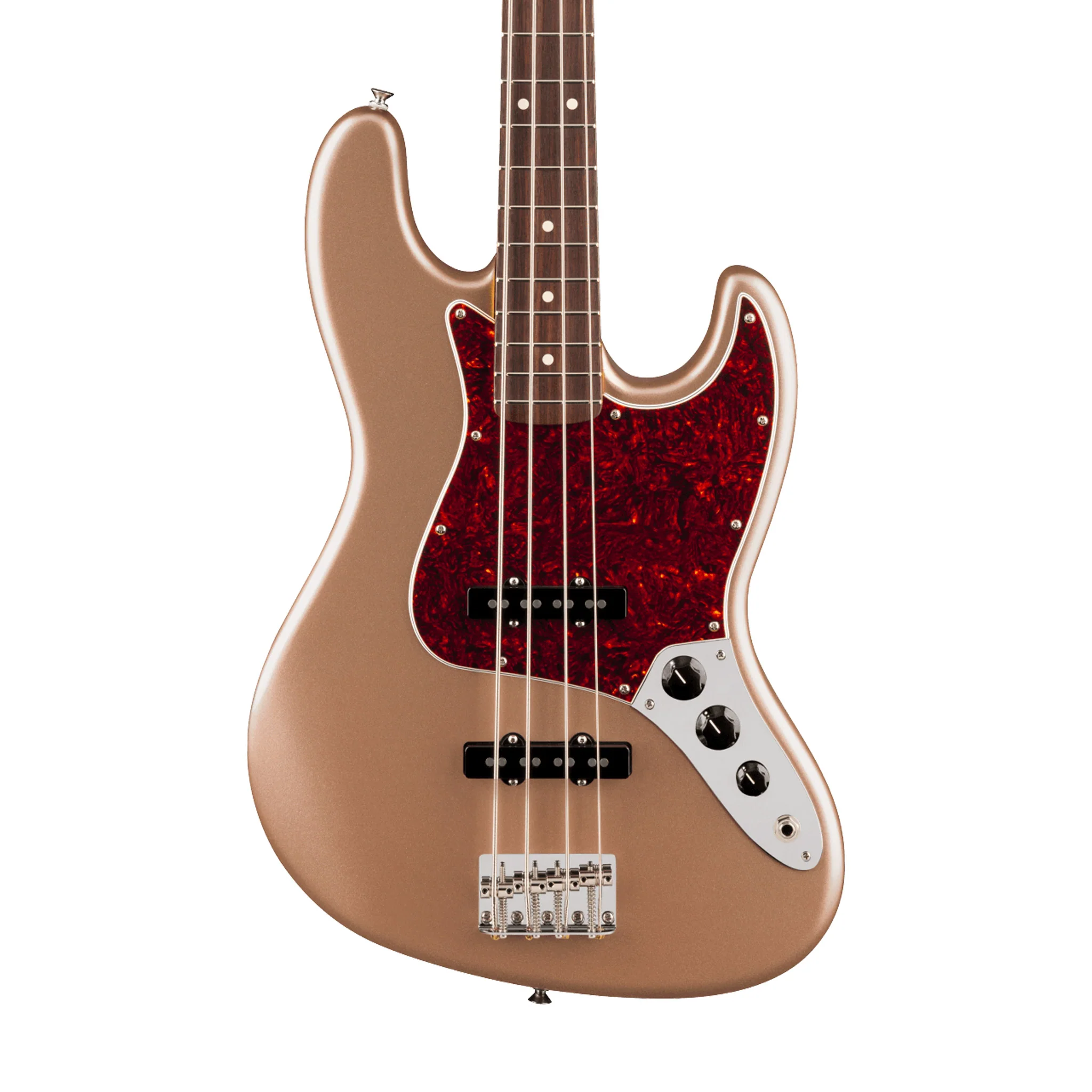 Fender American Professional Classic Jazz Bass Electric Guitar, RW FB, Faded Firemist Gold - Image 3