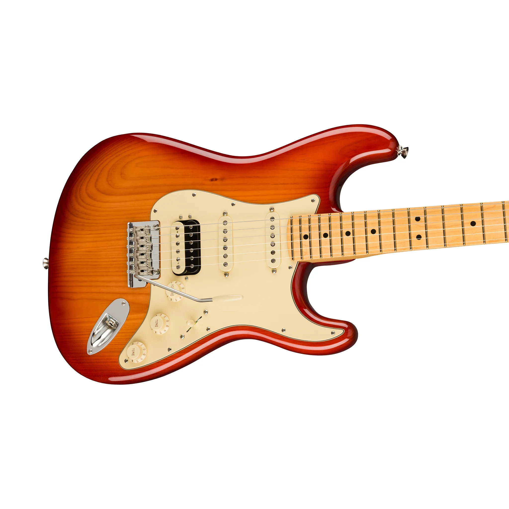 Fender American Professional II HSS Stratocaster Electric Guitar, Maple FB, Sienna Sunburst - Image 3