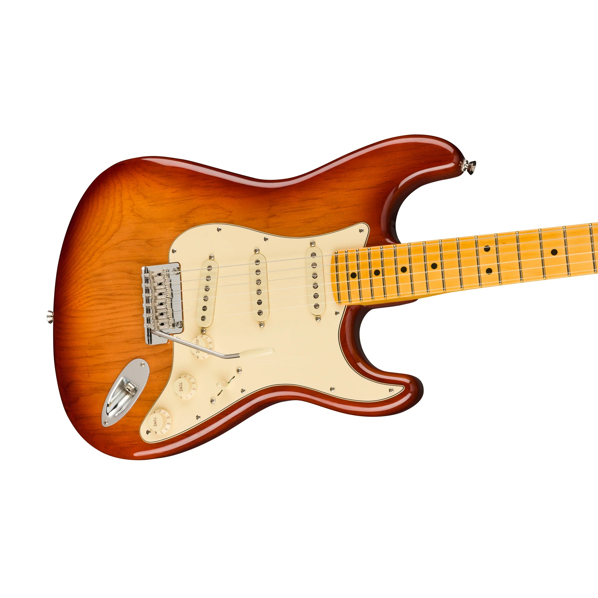 Fender American Professional II Stratocaster Electric Guitar, Maple FB, Sienna Sunburst - Image 3