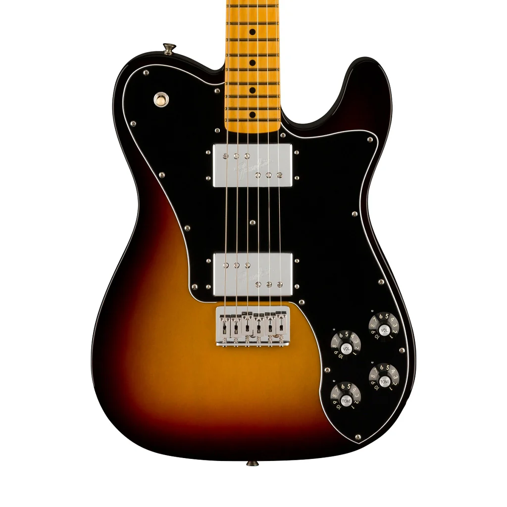 Fender American Vintage II 75 Telecaster Deluxe Electric Guitar, Maple FB, 3-Tone Sunburst - Image 3