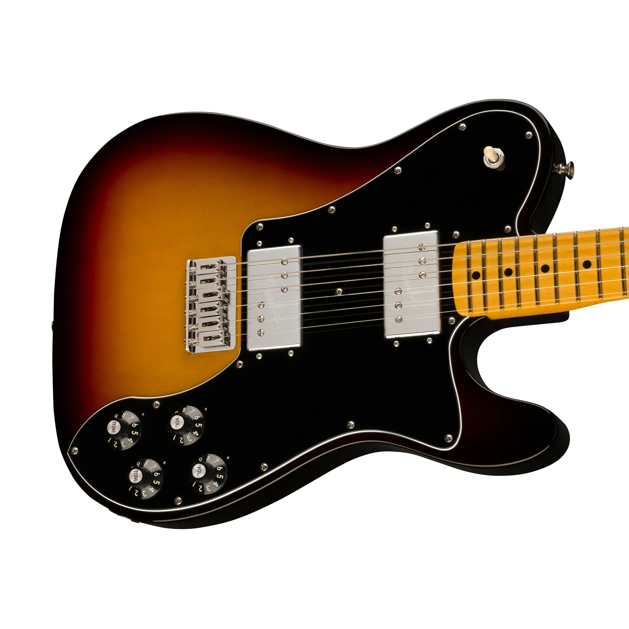 Fender American Vintage II 75 Telecaster Deluxe Electric Guitar, Maple FB, 3-Tone Sunburst - Image 5