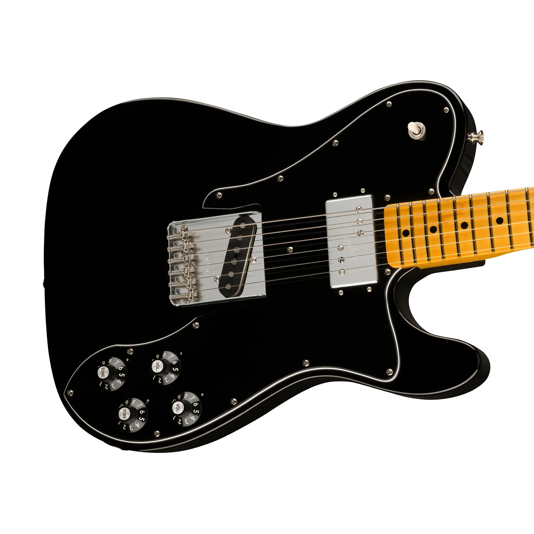 Fender American Vintage II 77 Telecaster Custom Electric Guitar, Maple FB, Black - Image 5