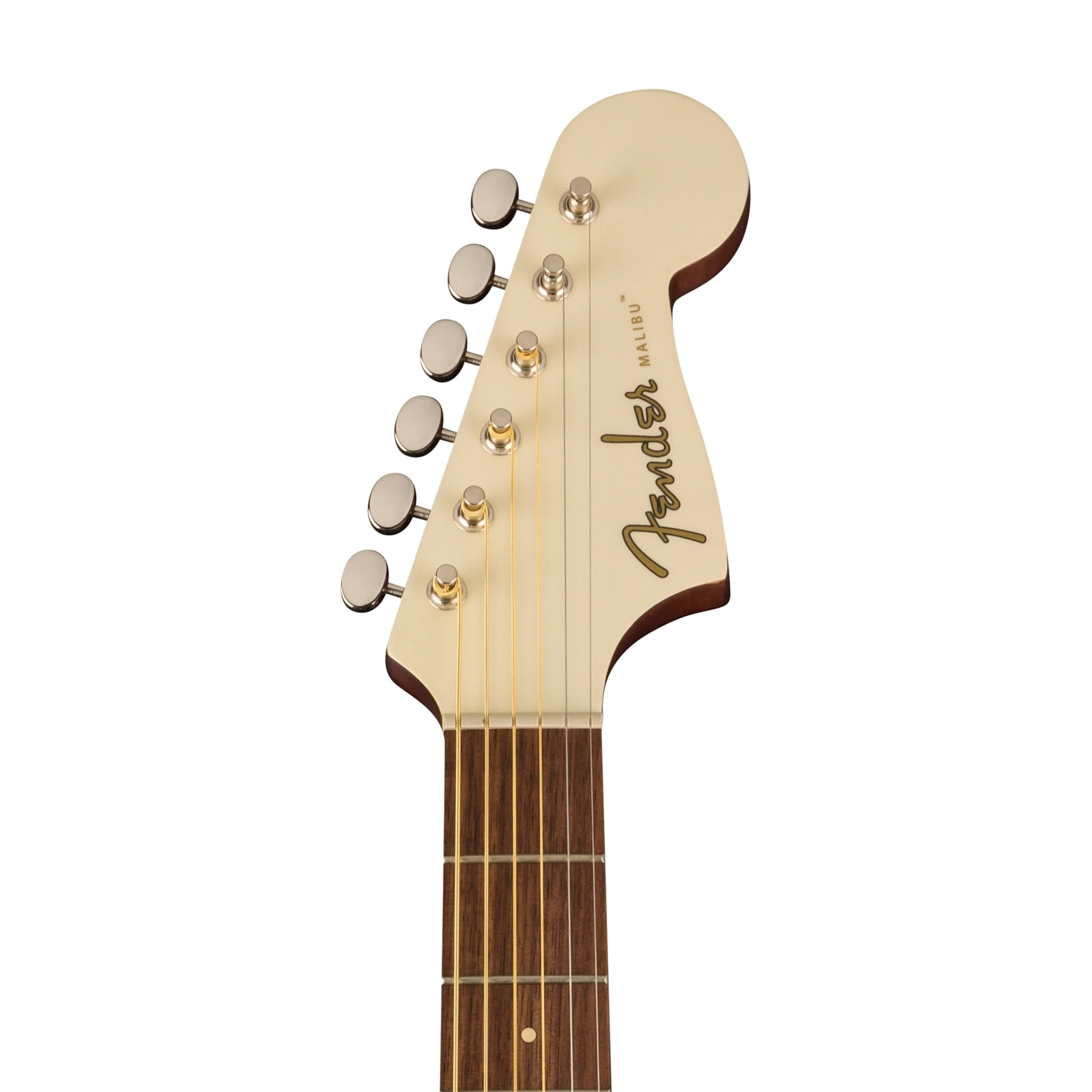 Fender California Malibu Player Small-Bodied Acoustic Guitar, Walnut FB, Olympic White - Image 7