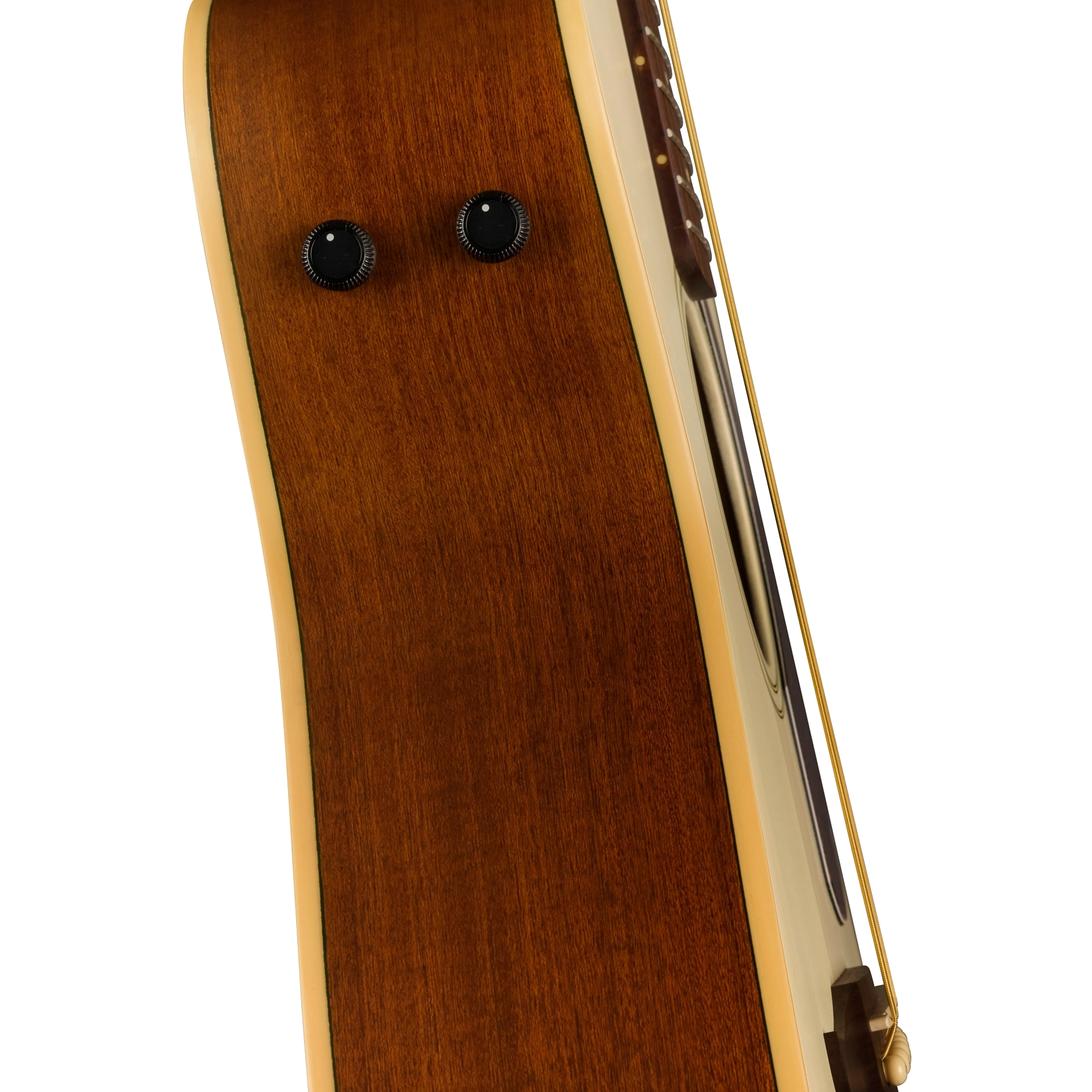 Fender California Malibu Player Small-Bodied Acoustic Guitar, Walnut FB, Olympic White - Image 9