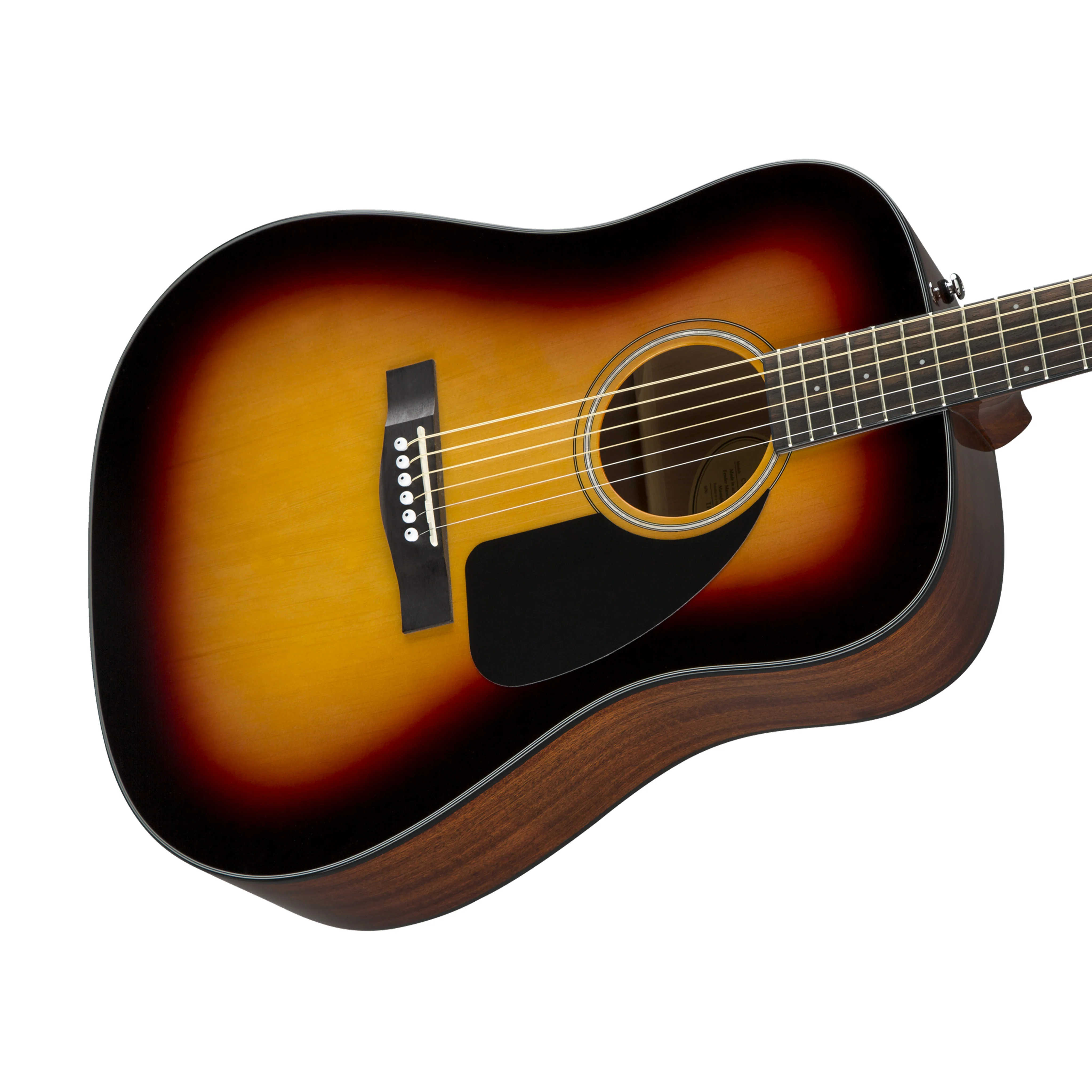 Fender CD-60 Dreadnought V3 DS Acoustic Guitar, Walnut FB, Sunburst - Image 4
