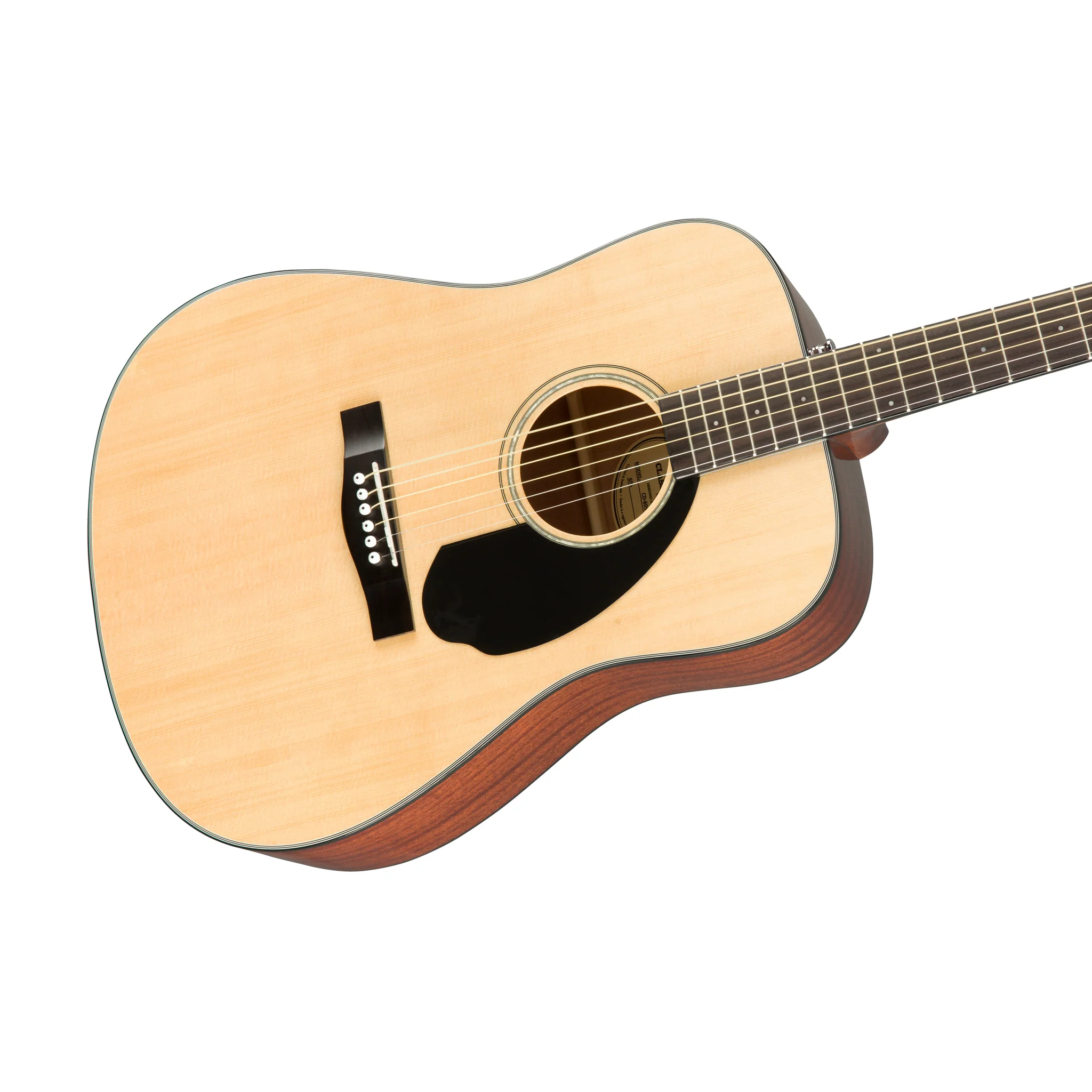 Fender CD-60S Dreadnought Acoustic Guitar, Walnut FB, Natural - Image 3