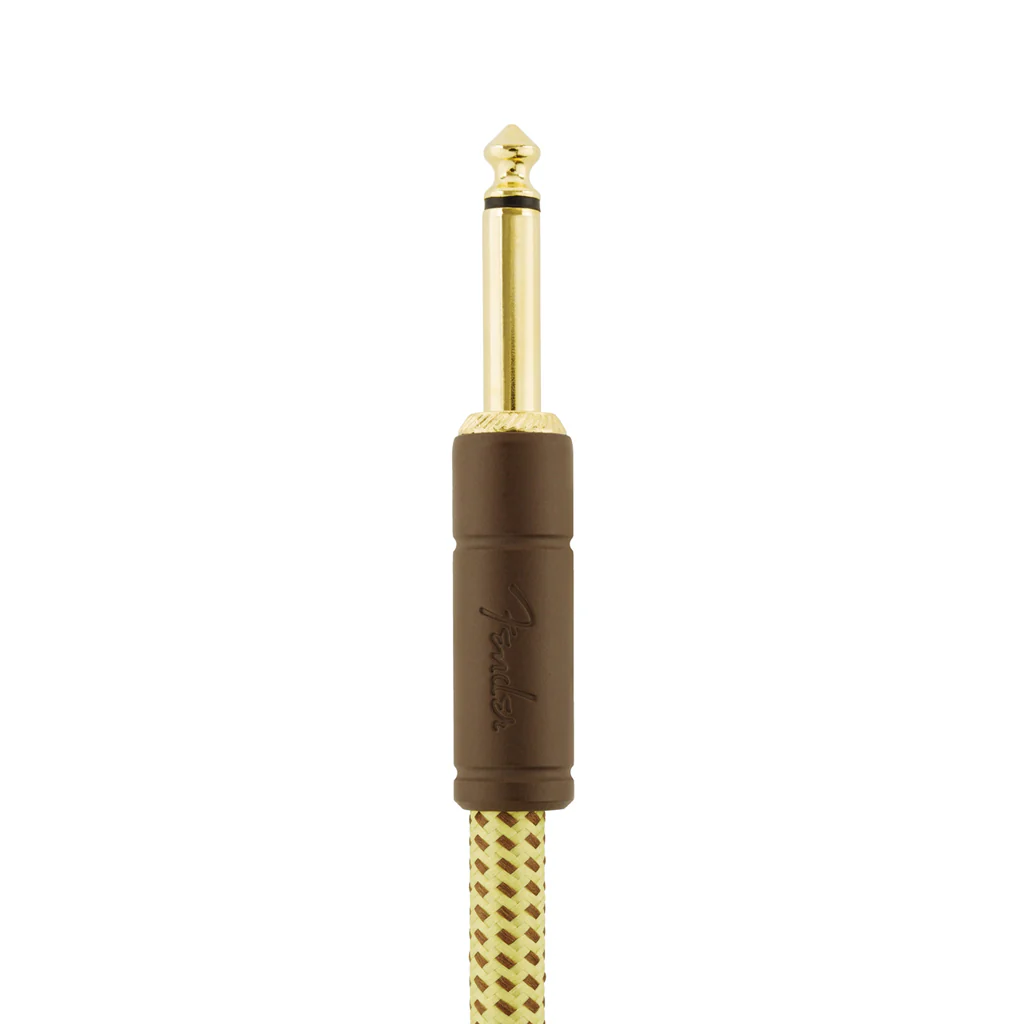 Fender Deluxe Series Angled Instrument Cable. 15ft, Tweed - Image 4