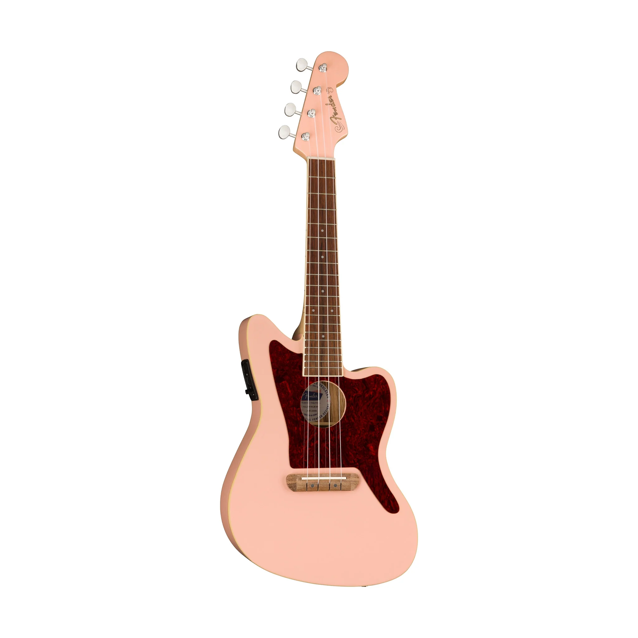 Fender Fullerton Jazzmaster Ukulele, Shell Pink - Image 3
