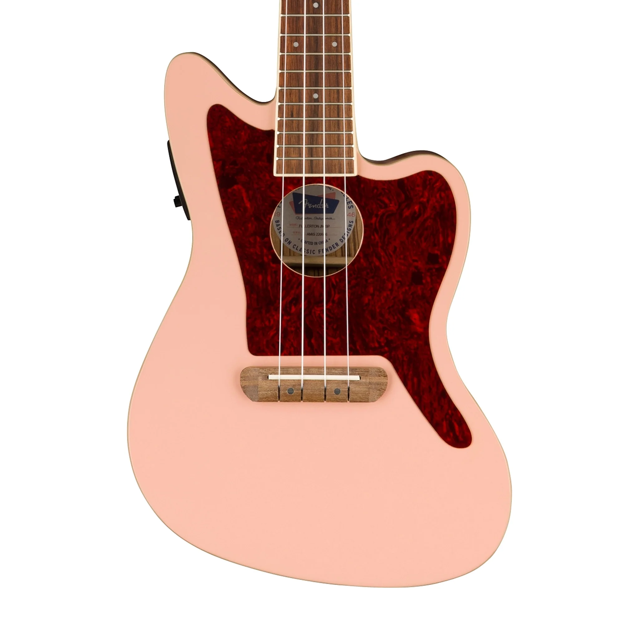 Fender Fullerton Jazzmaster Ukulele, Shell Pink - Image 4