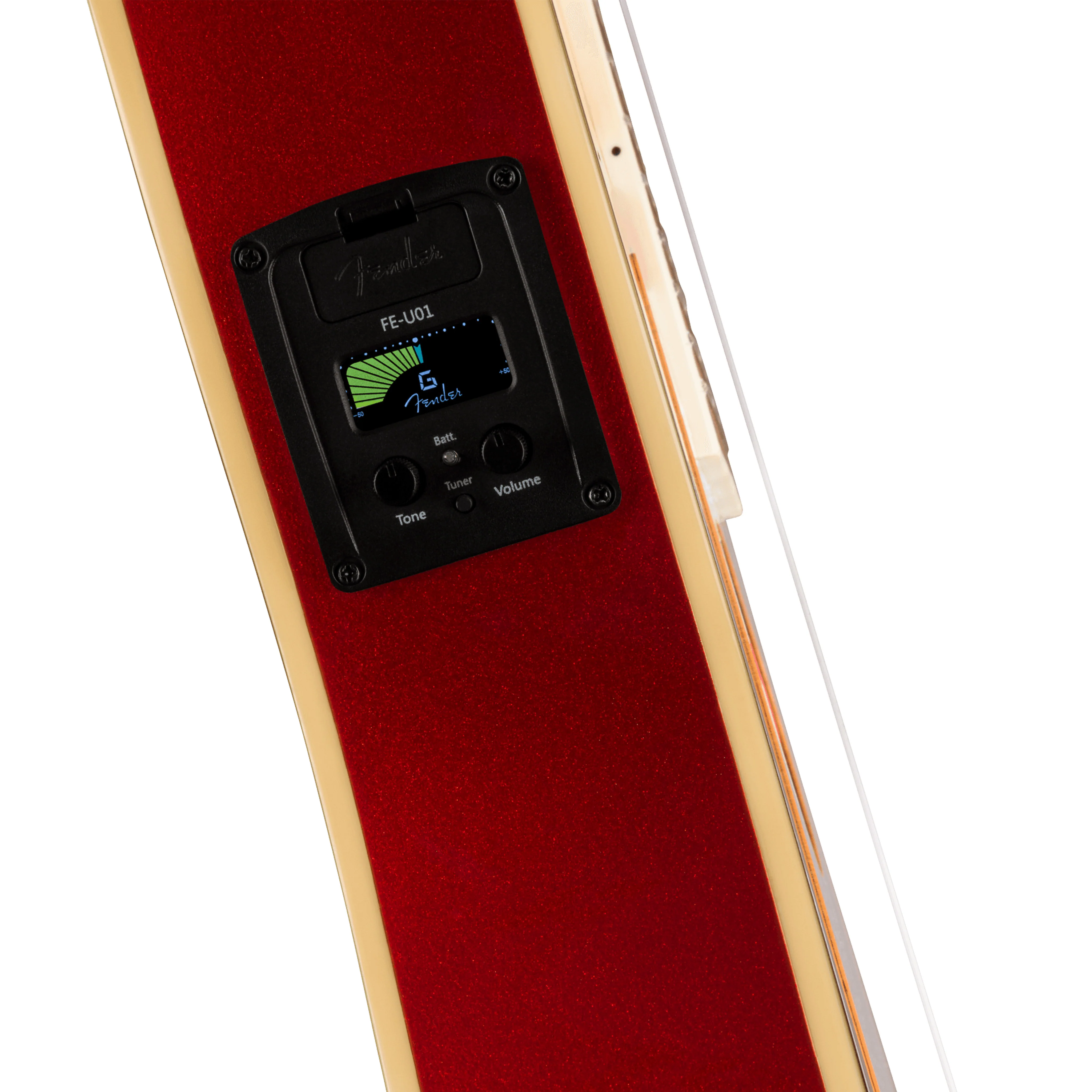 Fender Fullerton Stratocaster Ukulele, Candy Apple Red - Image 6