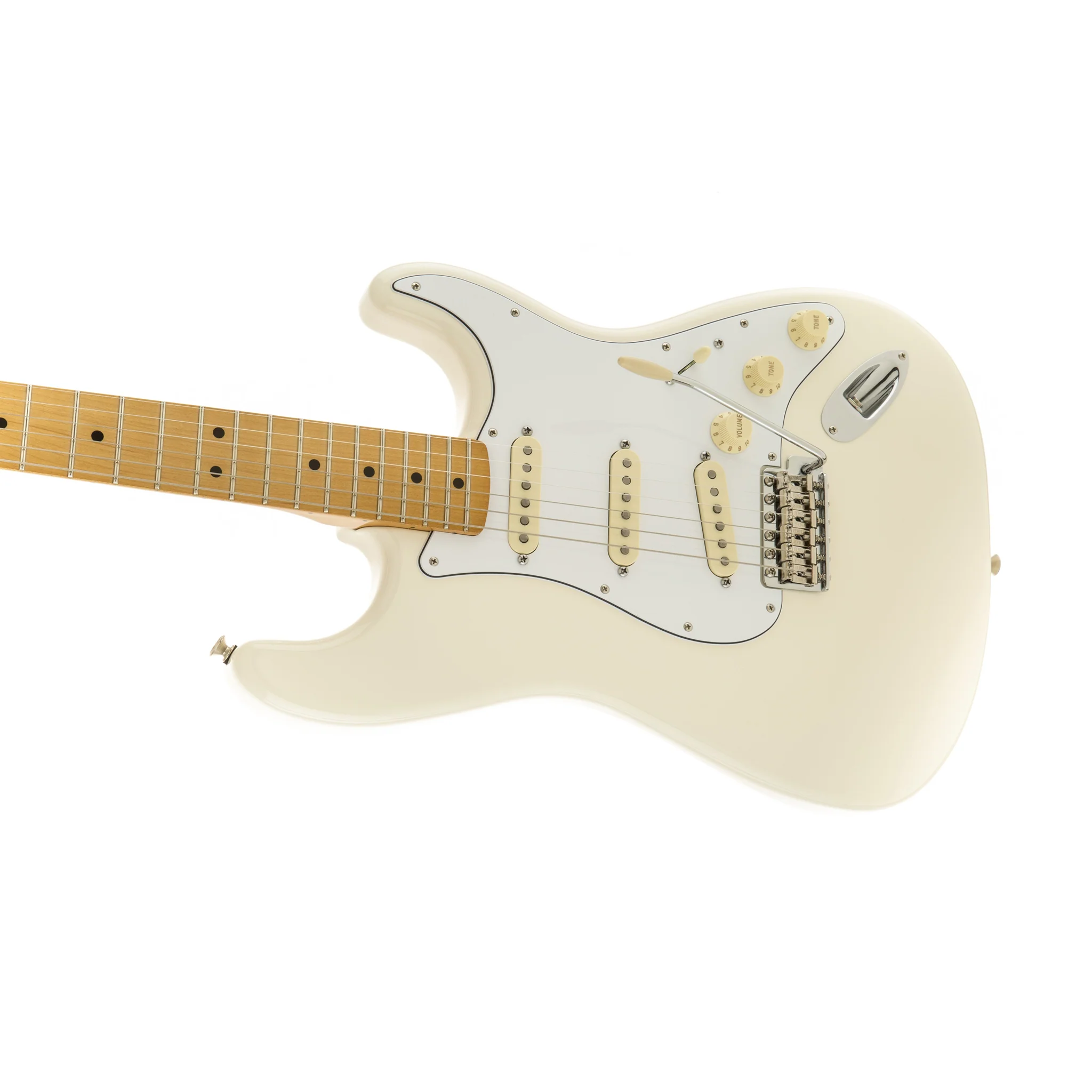 Fender Jimi Hendrix Stratocaster Electric Guitar, Maple FB, Olympic White - Image 4