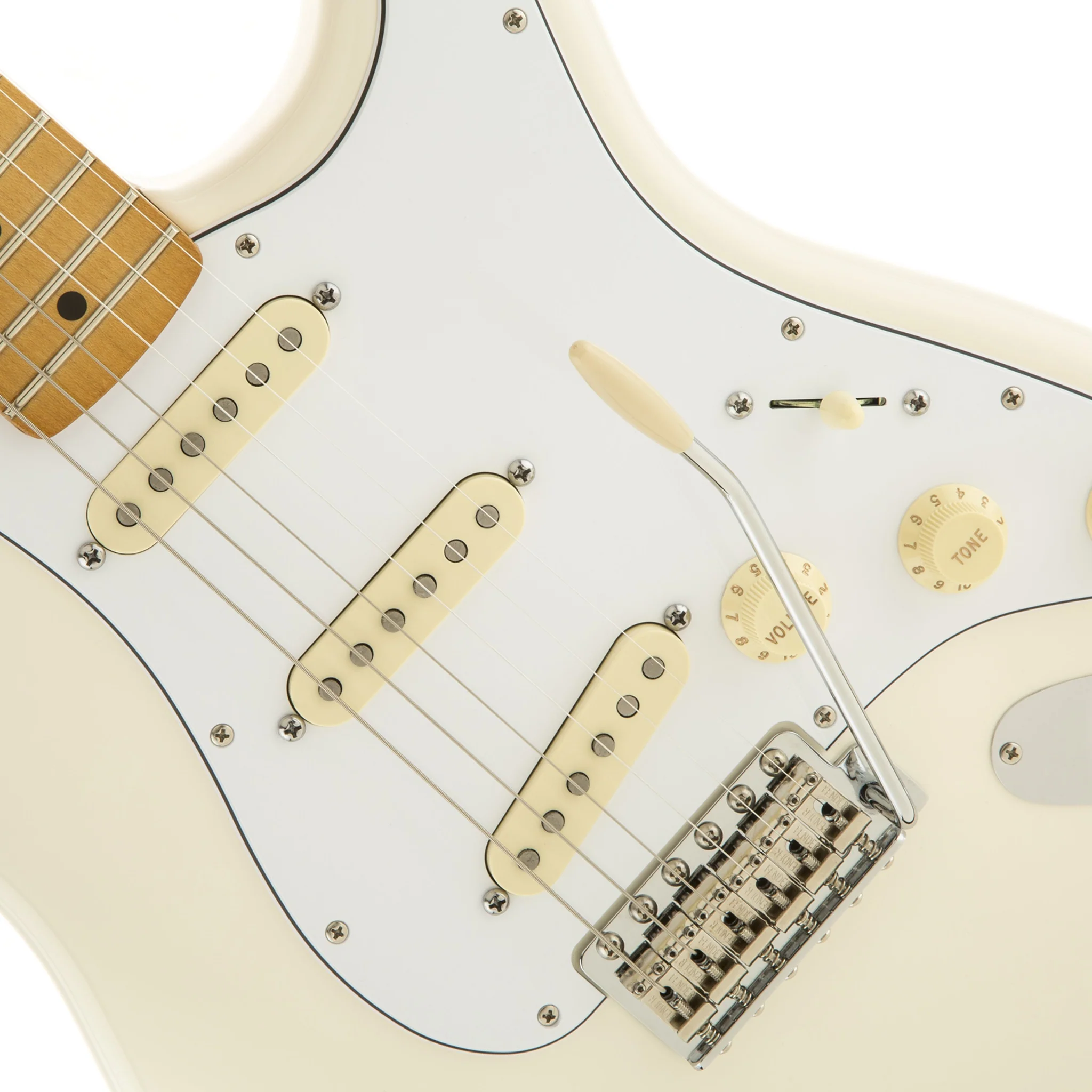 Fender Jimi Hendrix Stratocaster Electric Guitar, Maple FB, Olympic White - Image 5