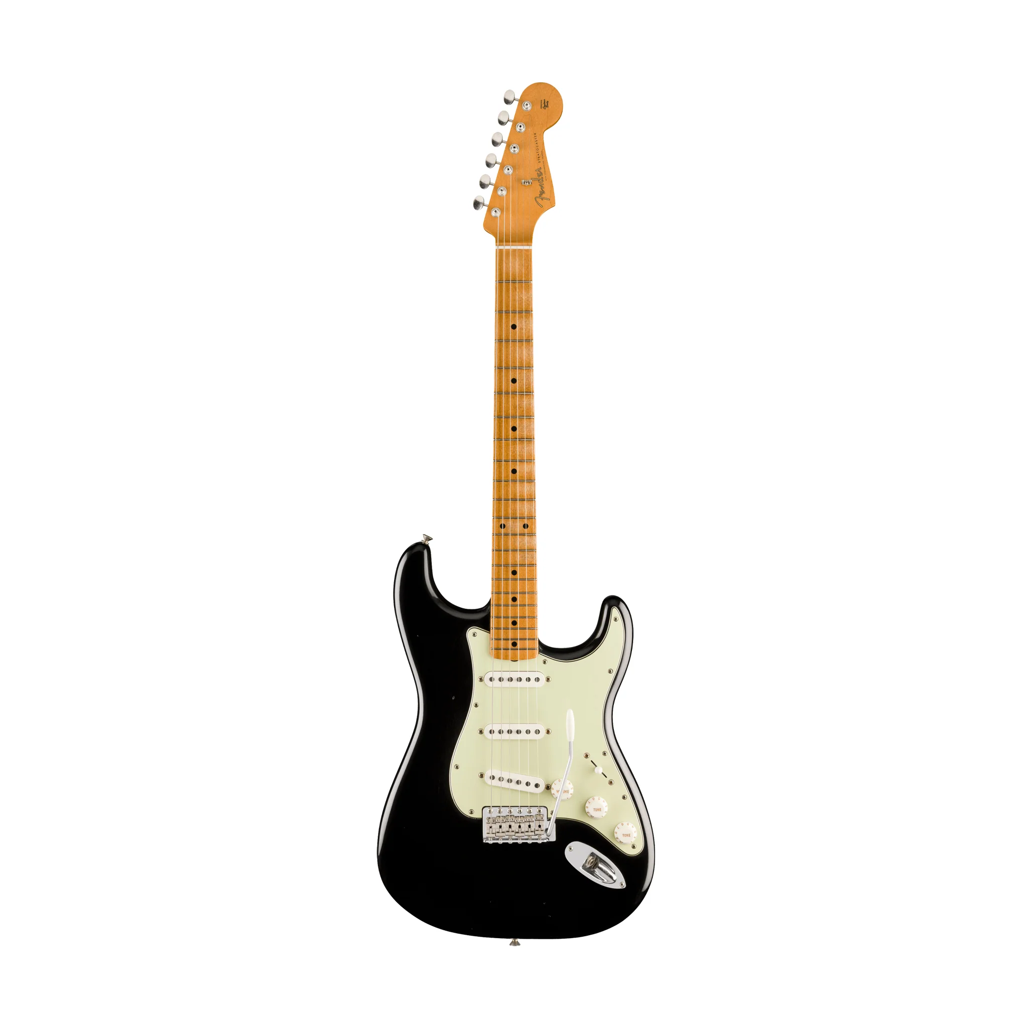 Fender Limited Edition Vintera II Roadworn 60s Stratocaster Electric Guitar, Maple FB, Black
