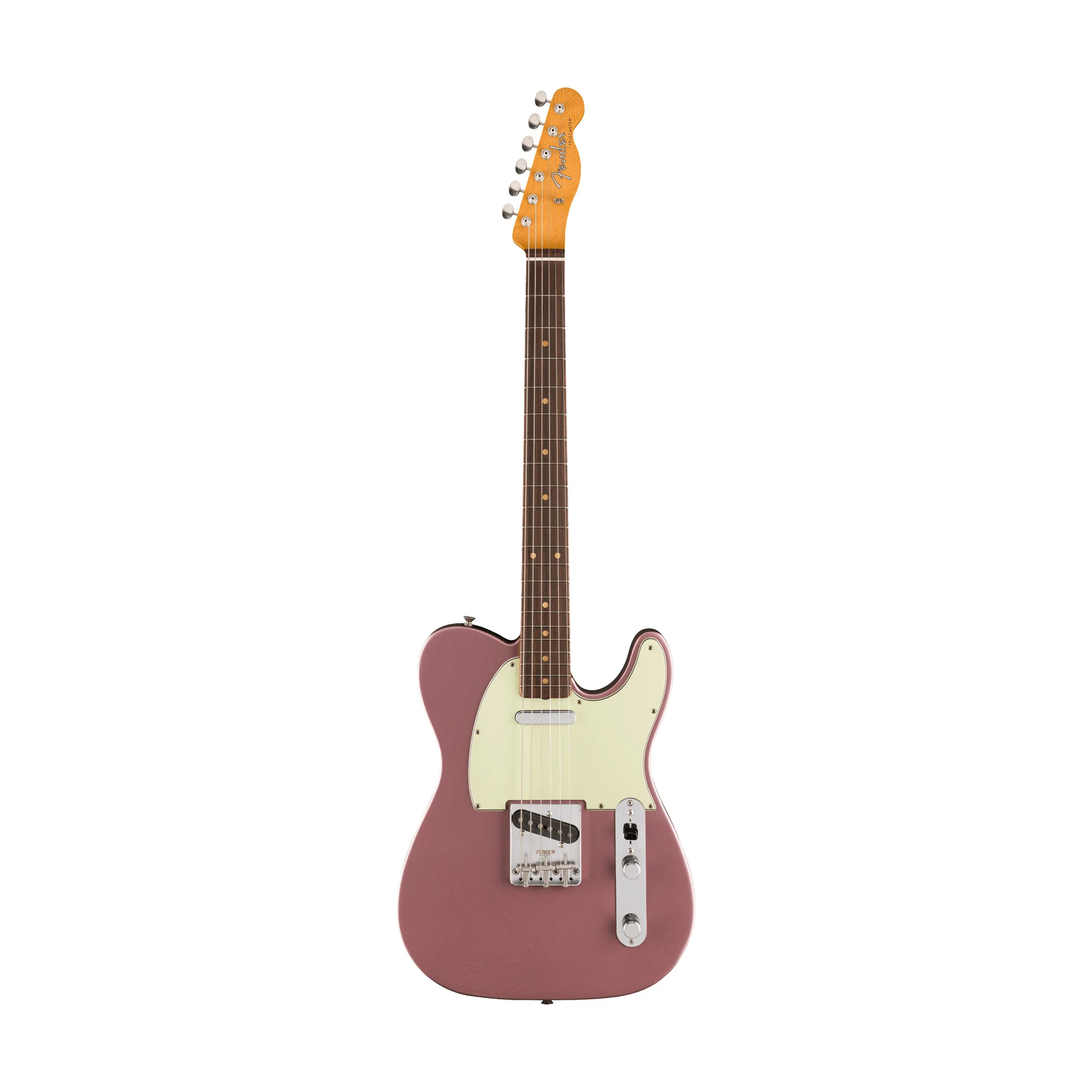 Fender Limited Edition Vintera II Roadworn 60s Telecaster Electric Guitar, RW FB, Burgundy Mist Metallic