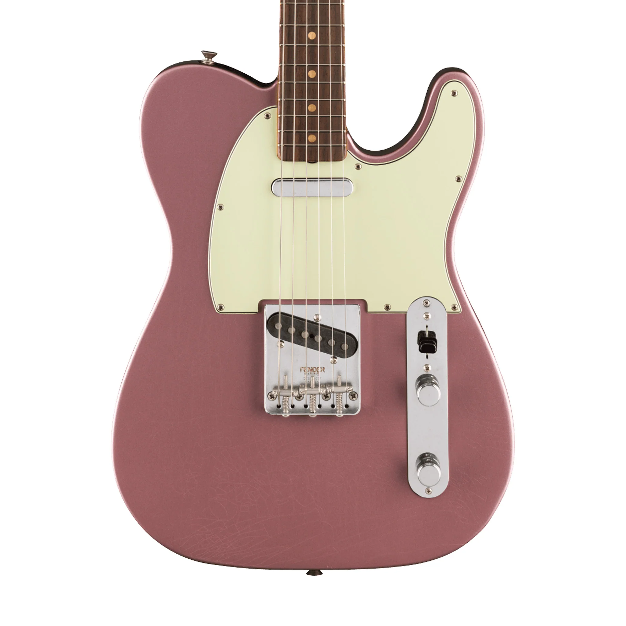 Fender Limited Edition Vintera II Roadworn 60s Telecaster Electric Guitar, RW FB, Burgundy Mist Metallic - Image 3