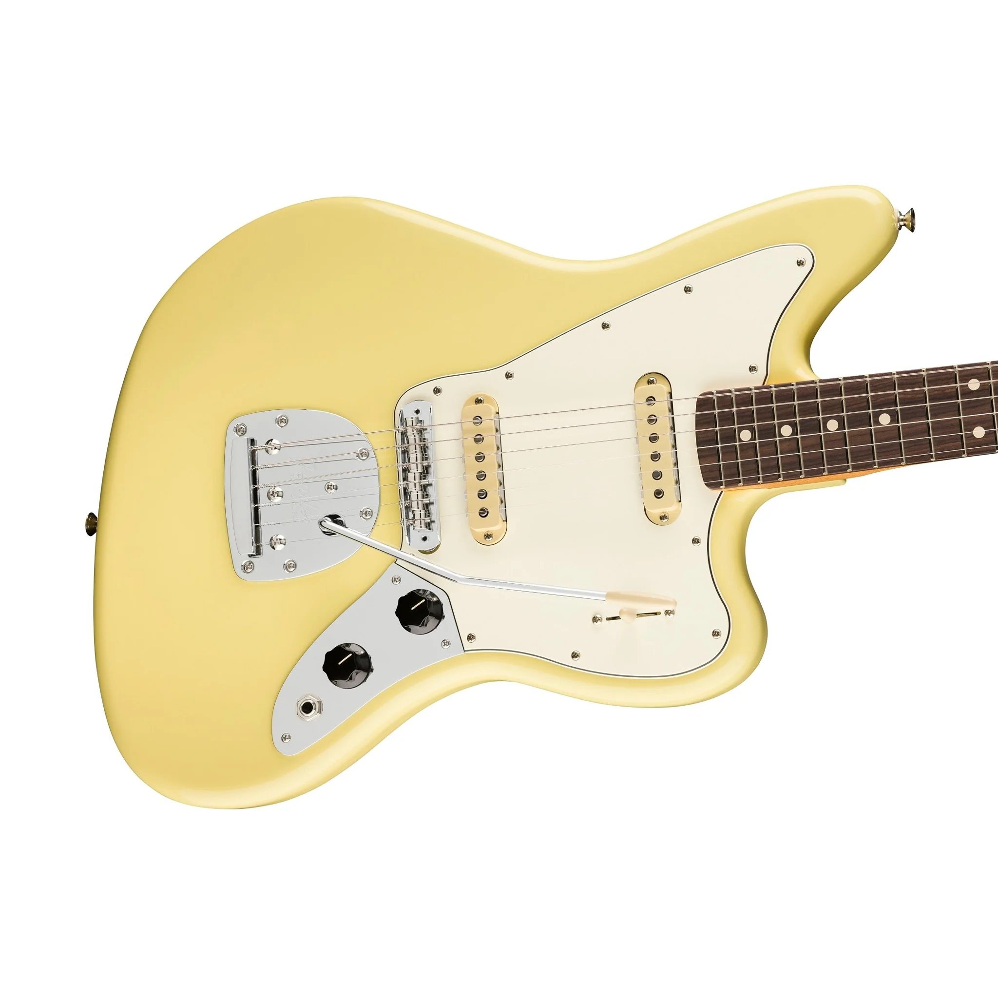 Fender Player II Jaguar Electric Guitar, RW FB, Hialeah Yellow - Image 5
