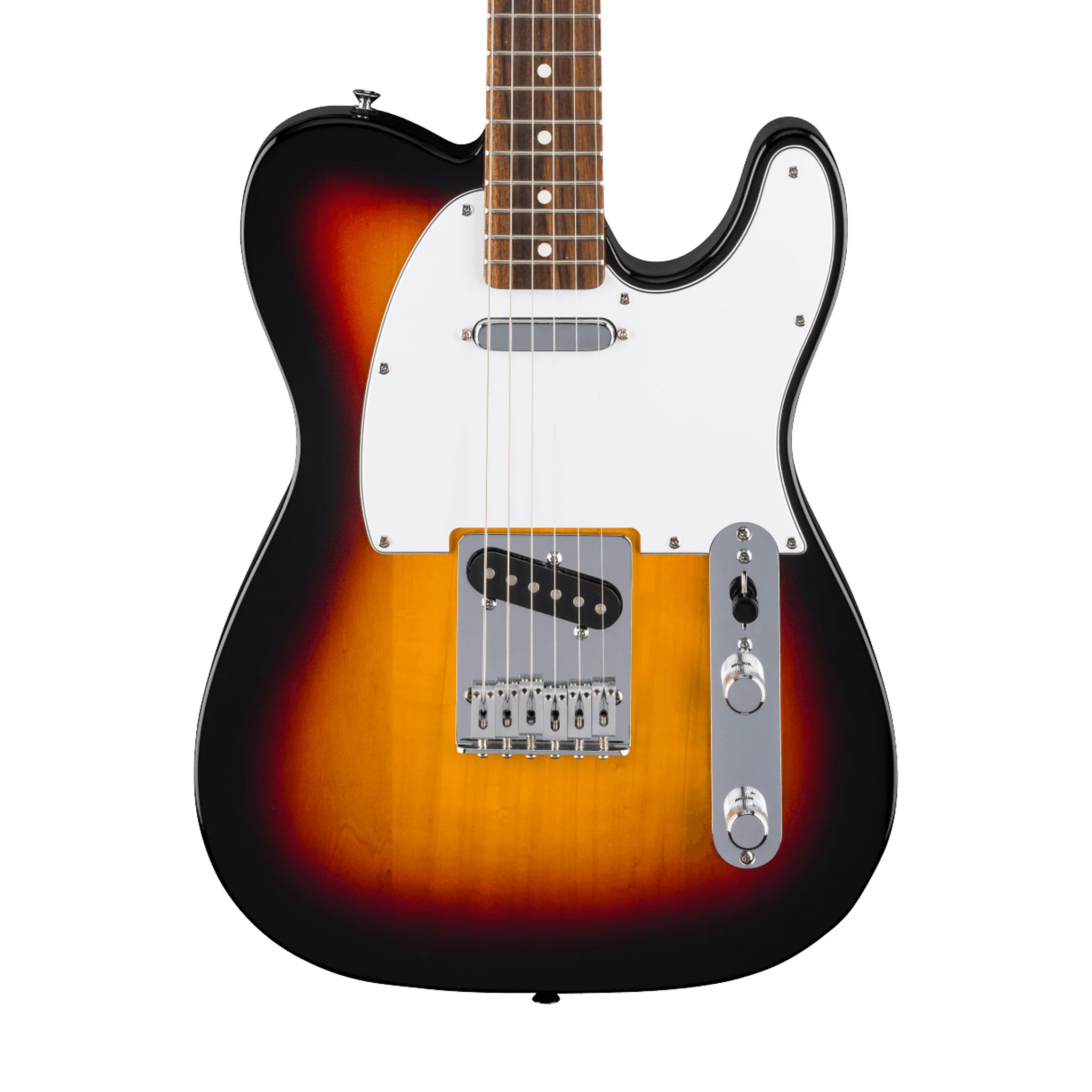 Fender Standard Telecaster Electric Guitar w/White Pickguard, Laurel FB, 3-Color Sunburst - Image 3