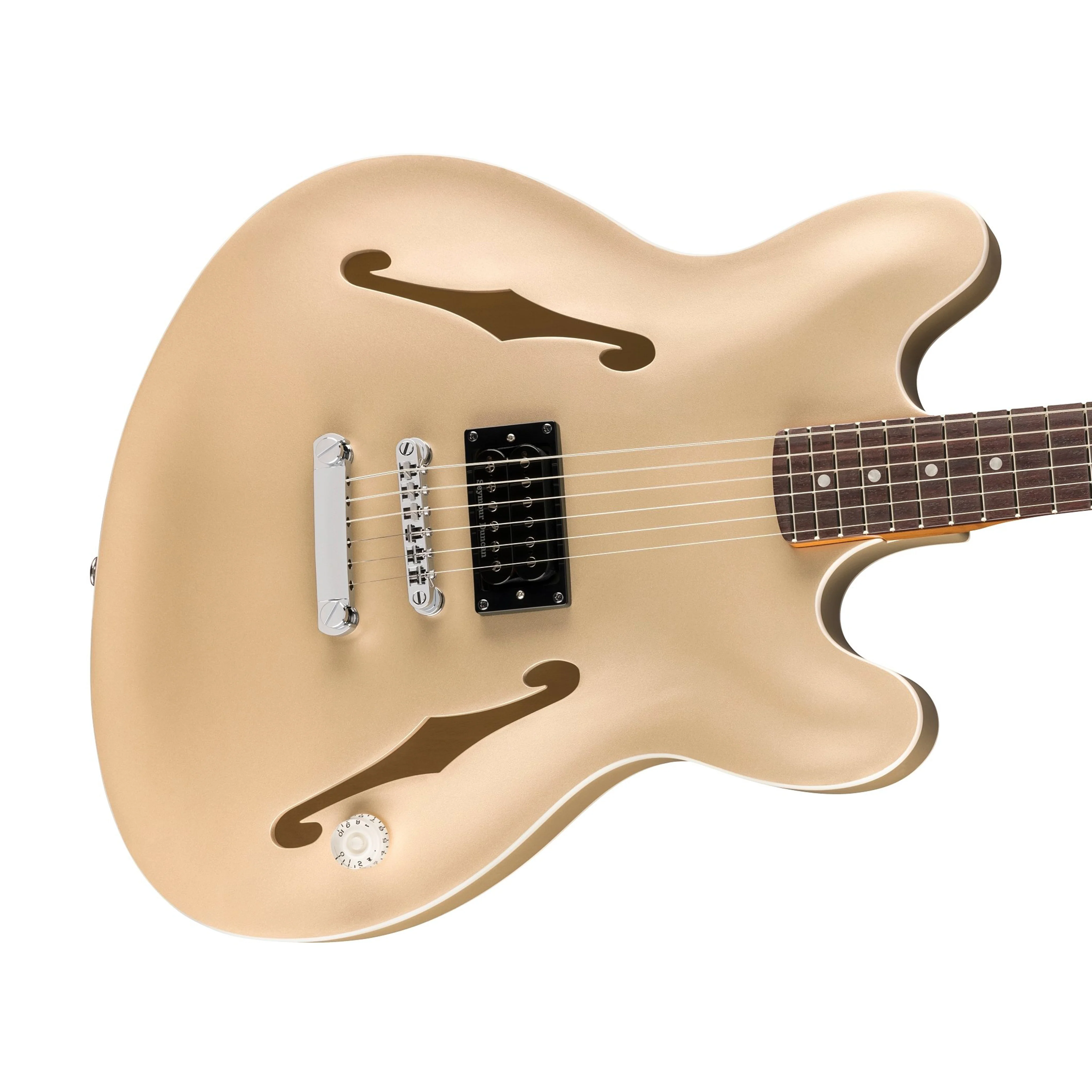 Fender Tom DeLonge Starcaster Electric Guitar, RW FB, Shoreline Gold - Image 3