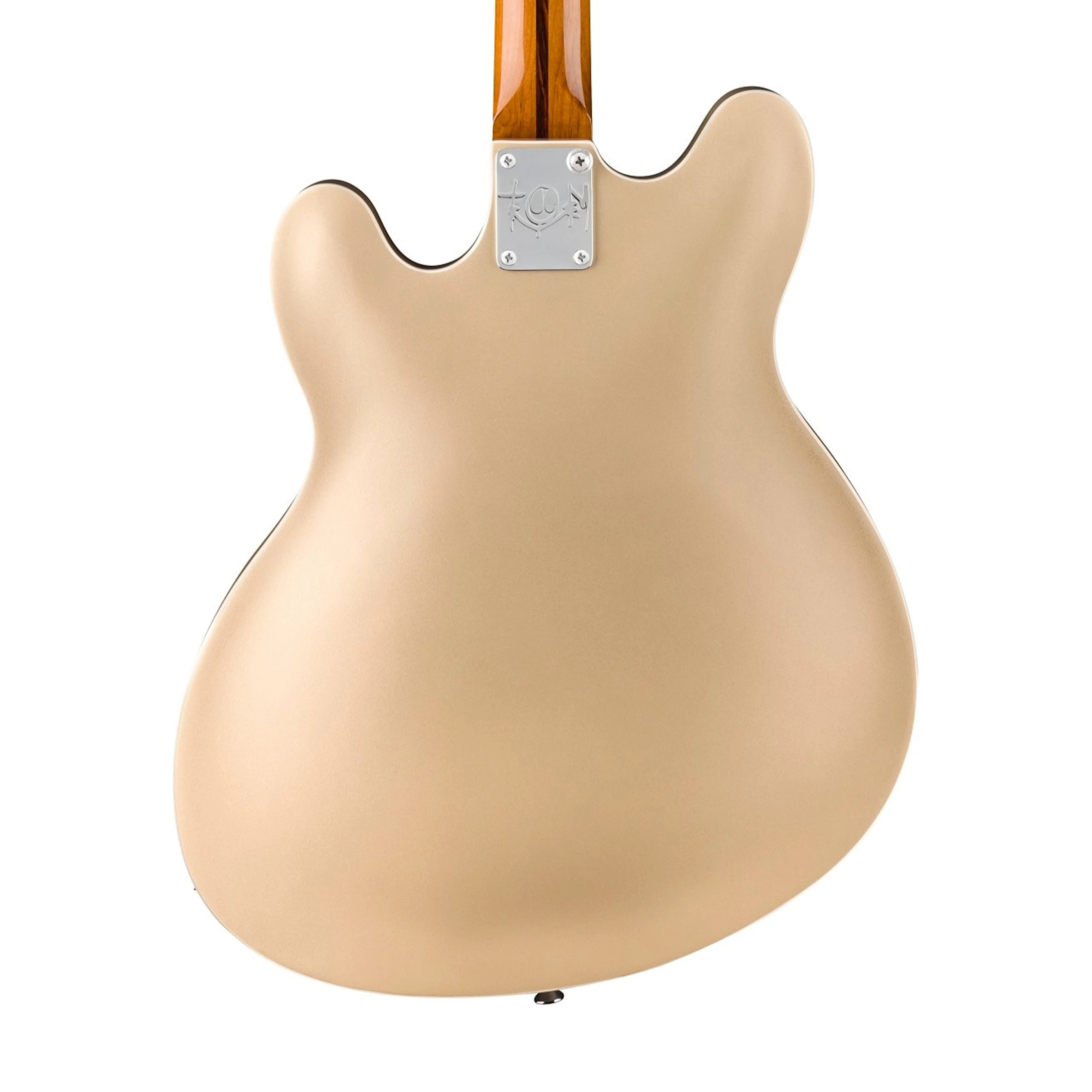 Fender Tom DeLonge Starcaster Electric Guitar, RW FB, Shoreline Gold - Image 5