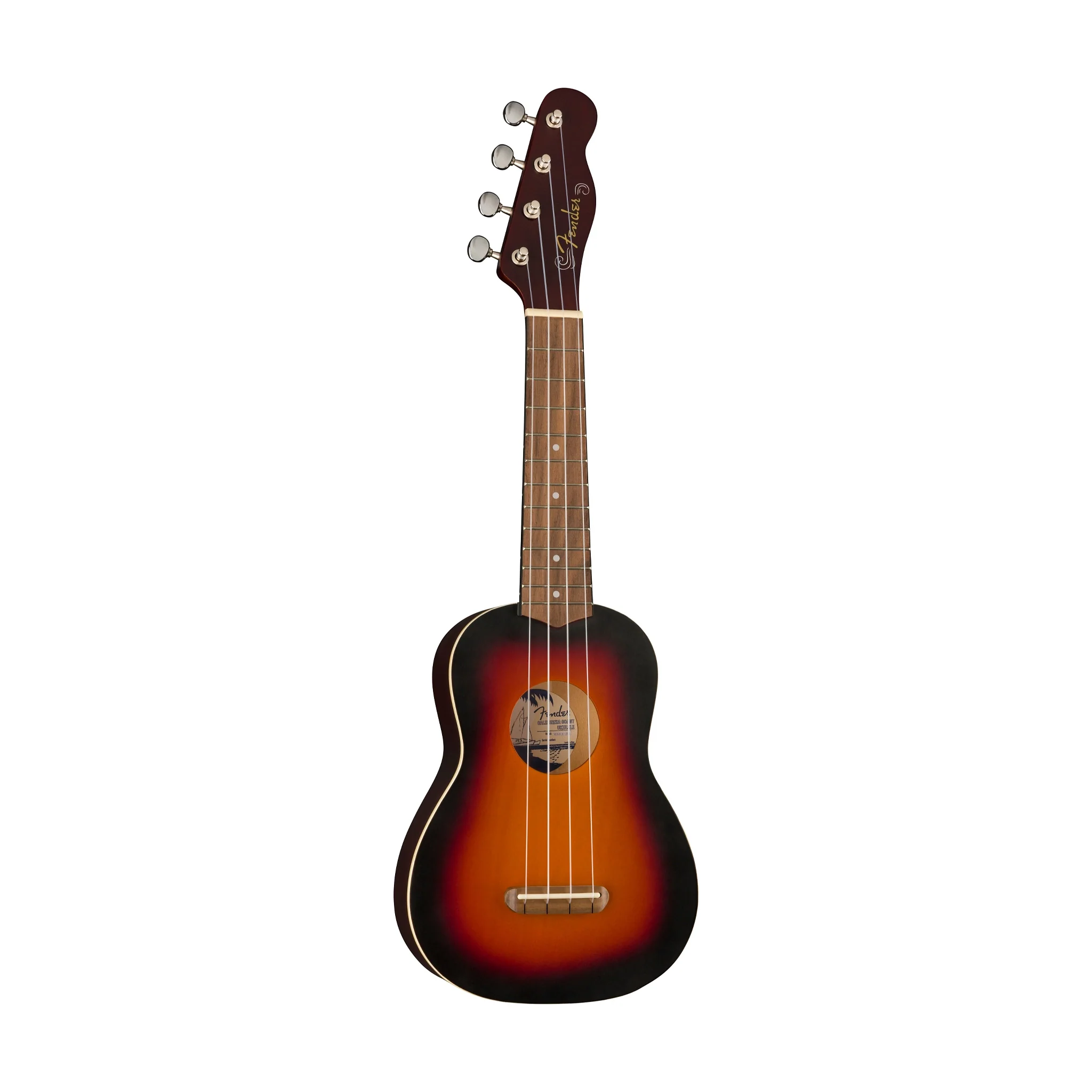 Fender Venice Soprano Ukulele, Walnut FB, 2-Color Sunburst - Image 3