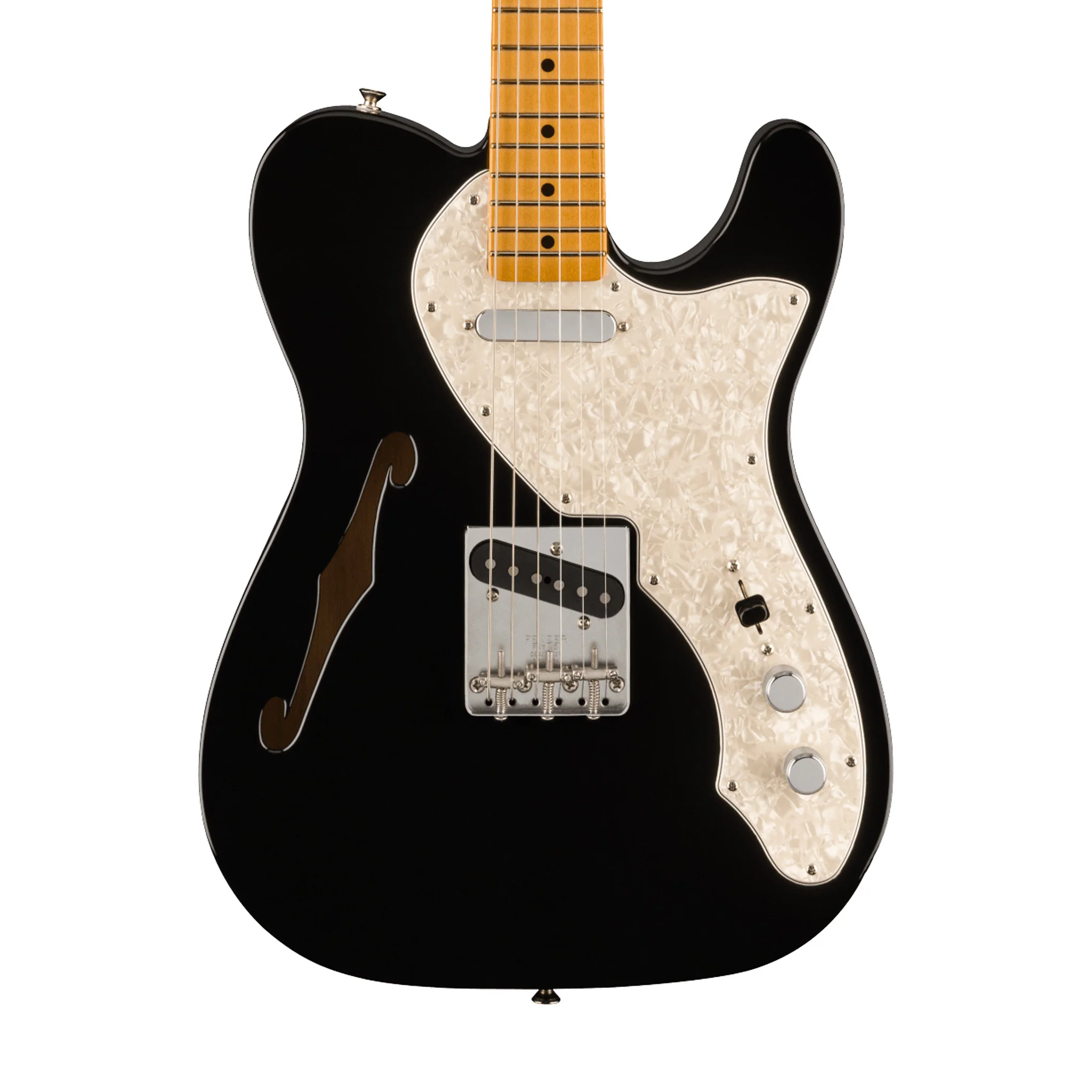 Fender Vintera II 60s Telecaster Thinline Electric Guitar, Maple FB, Black - Image 3
