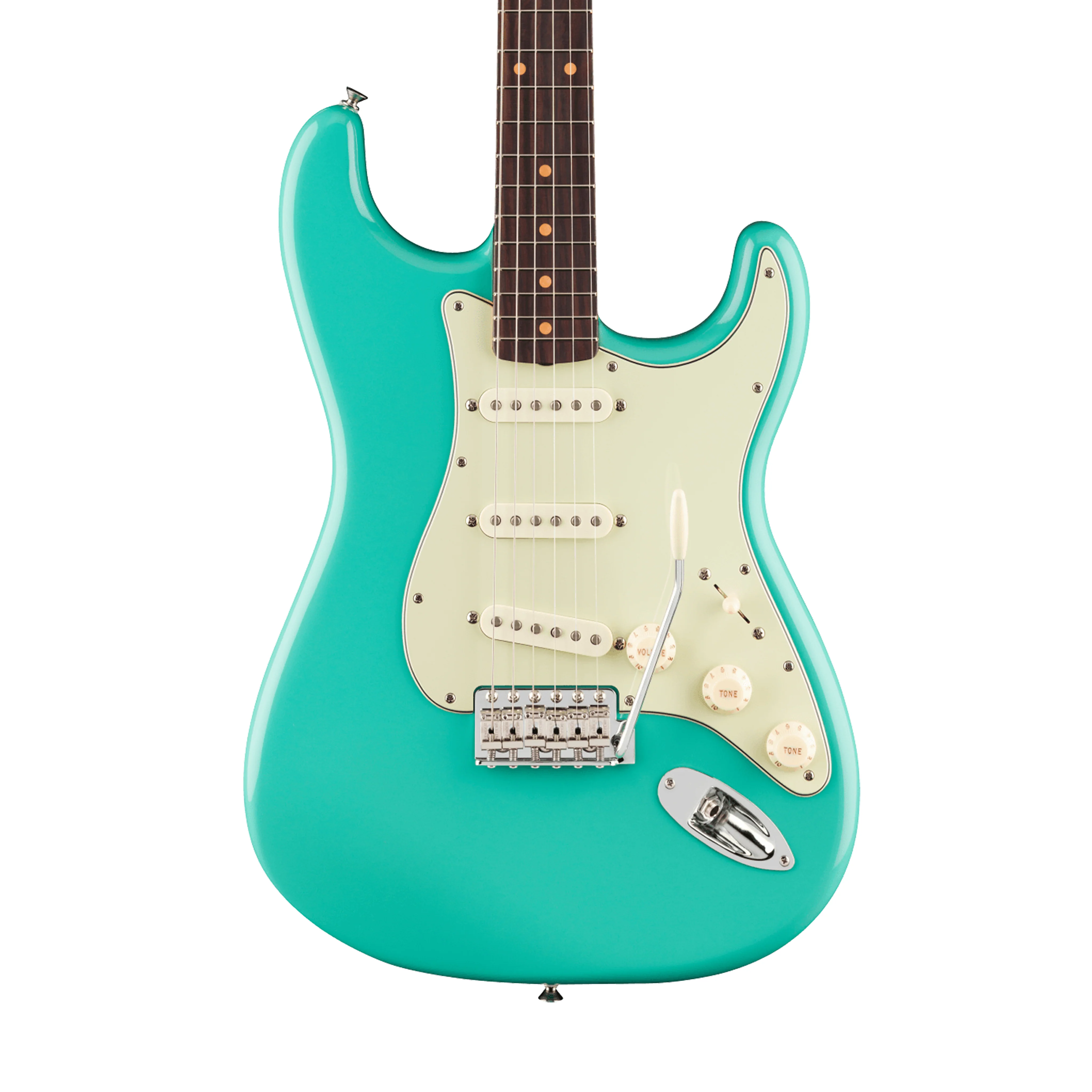 Fender Vintera III Early 60s Stratocaster Electric Guitar, RW FB, Sea Foam Green - Image 3
