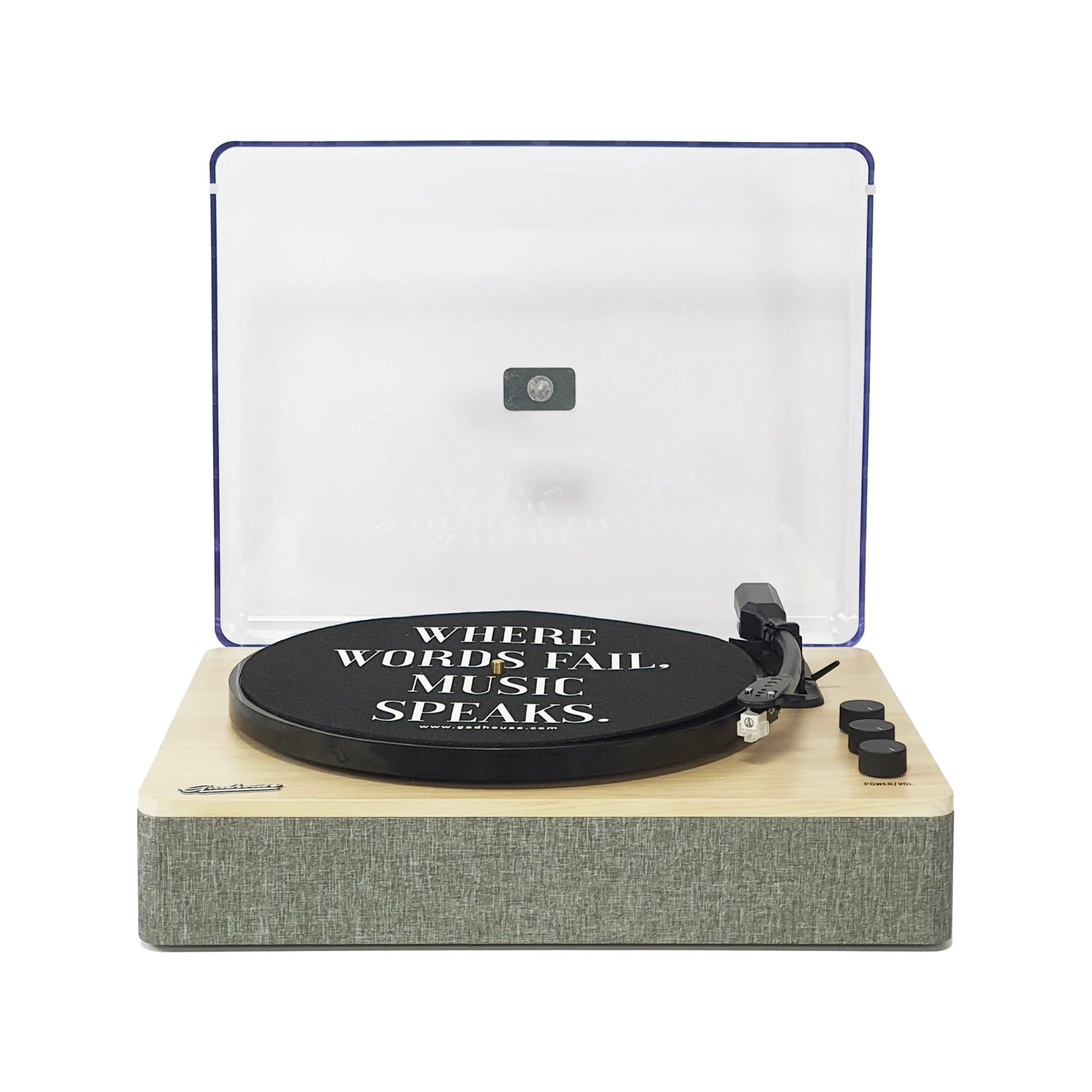 Gadhouse Dean Turntable Stereo System, Haze Grey - Image 3