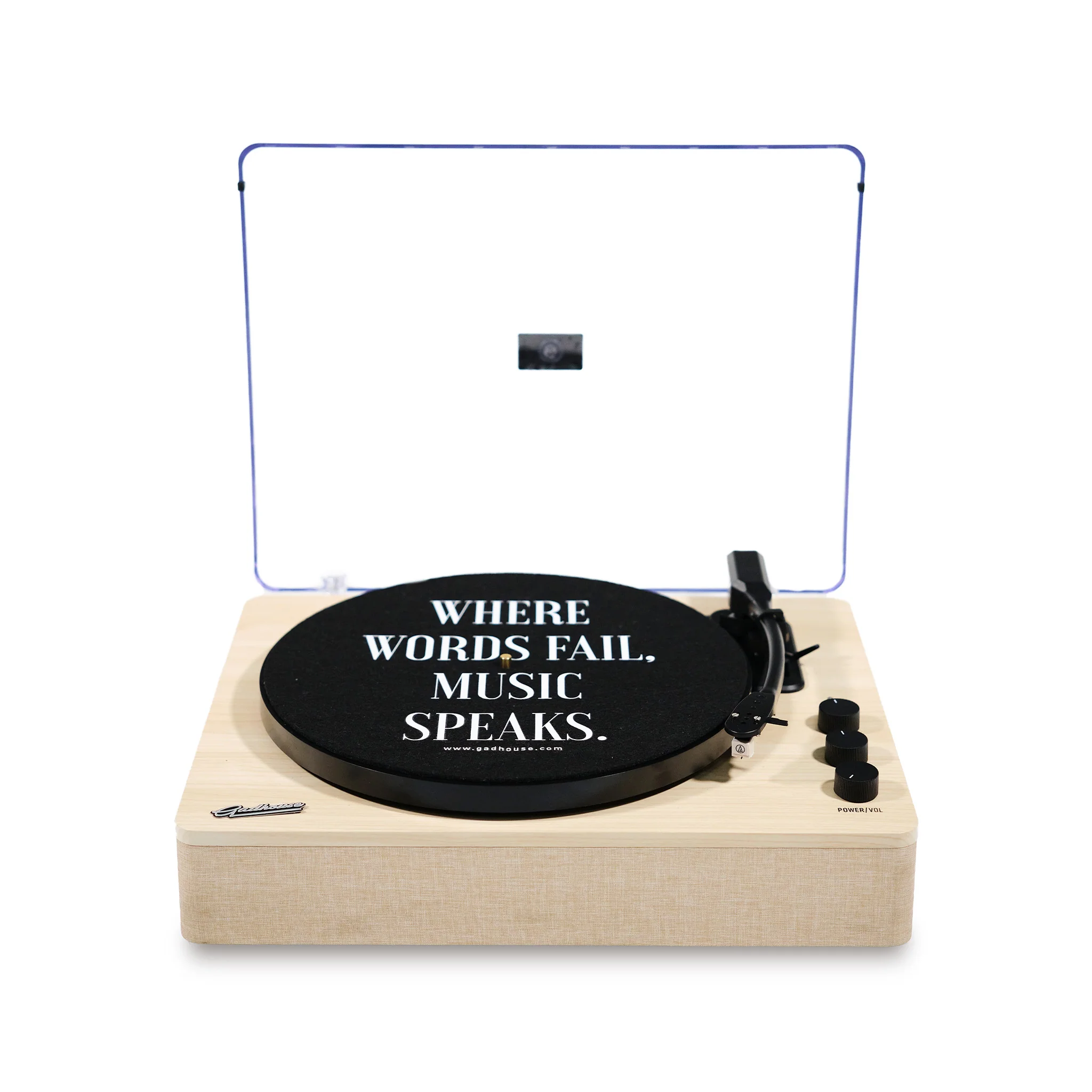 Gadhouse Dean Turntable Stereo System, Soft Sand - Image 3