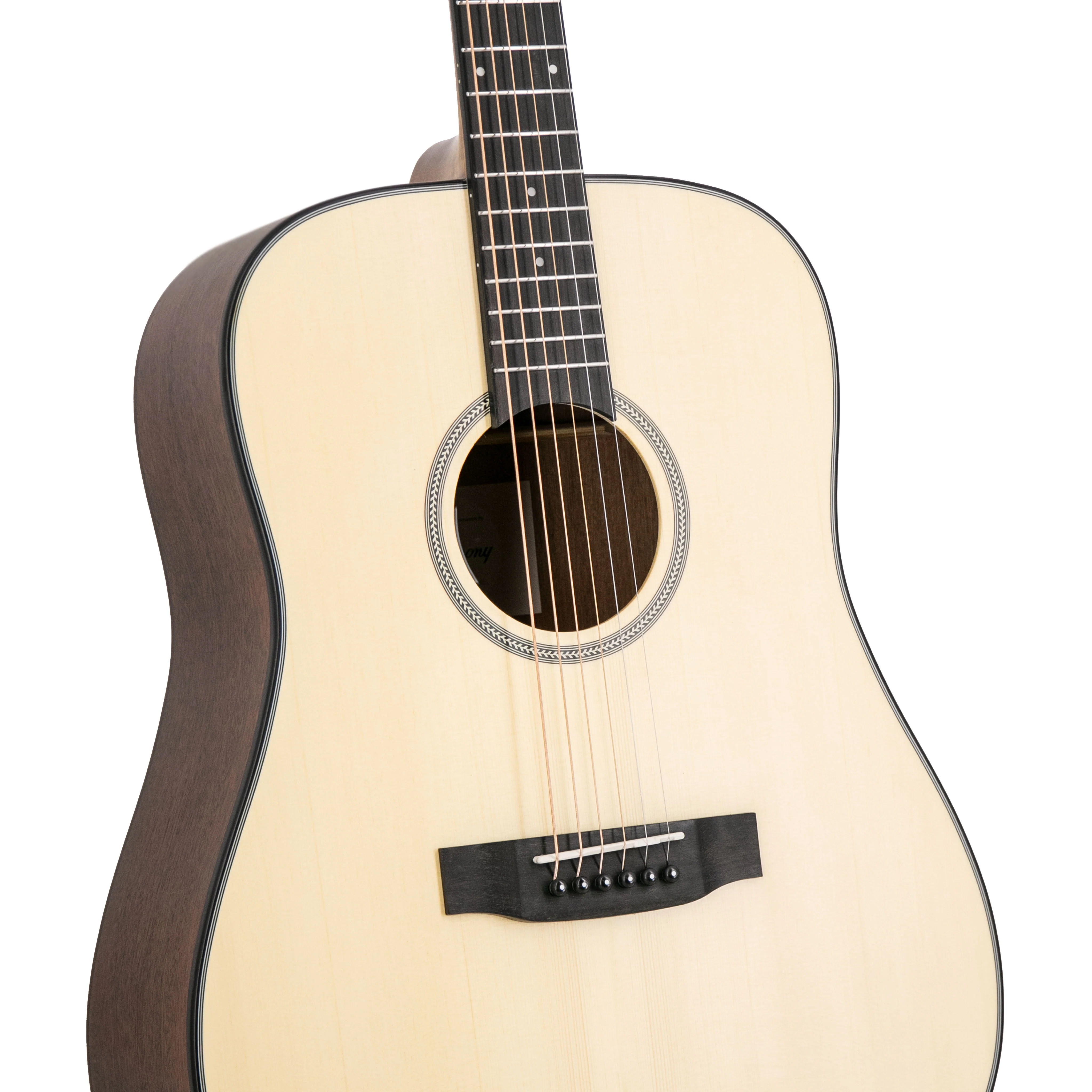 Harmony Foundation Series e-Terra ST Dreadnought Acoustic Guitar, Natural Satin - Image 4