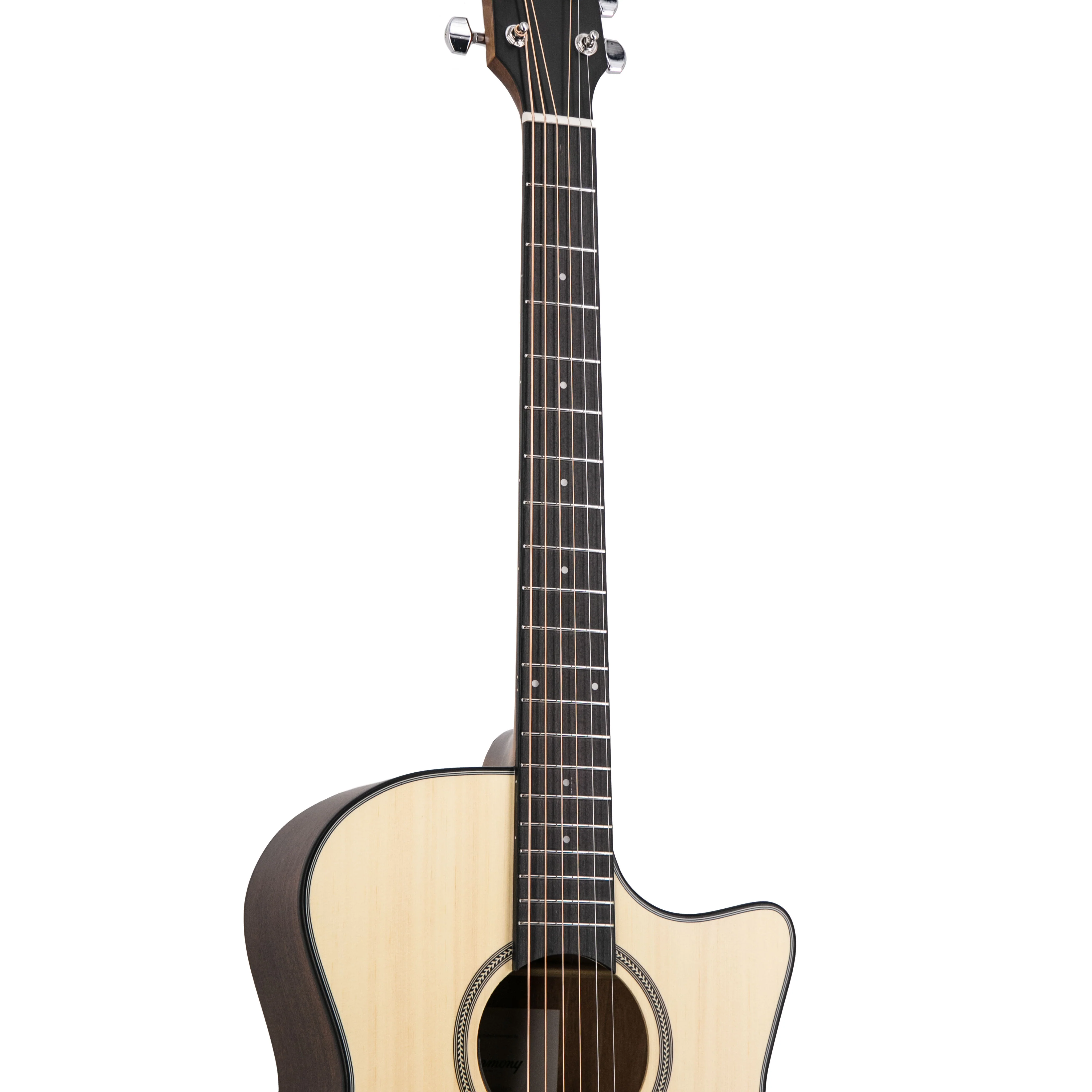 Harmony Foundation Series e-Terra ST GA Cutaway Acoustic Guitar, Natural Satin - Image 6