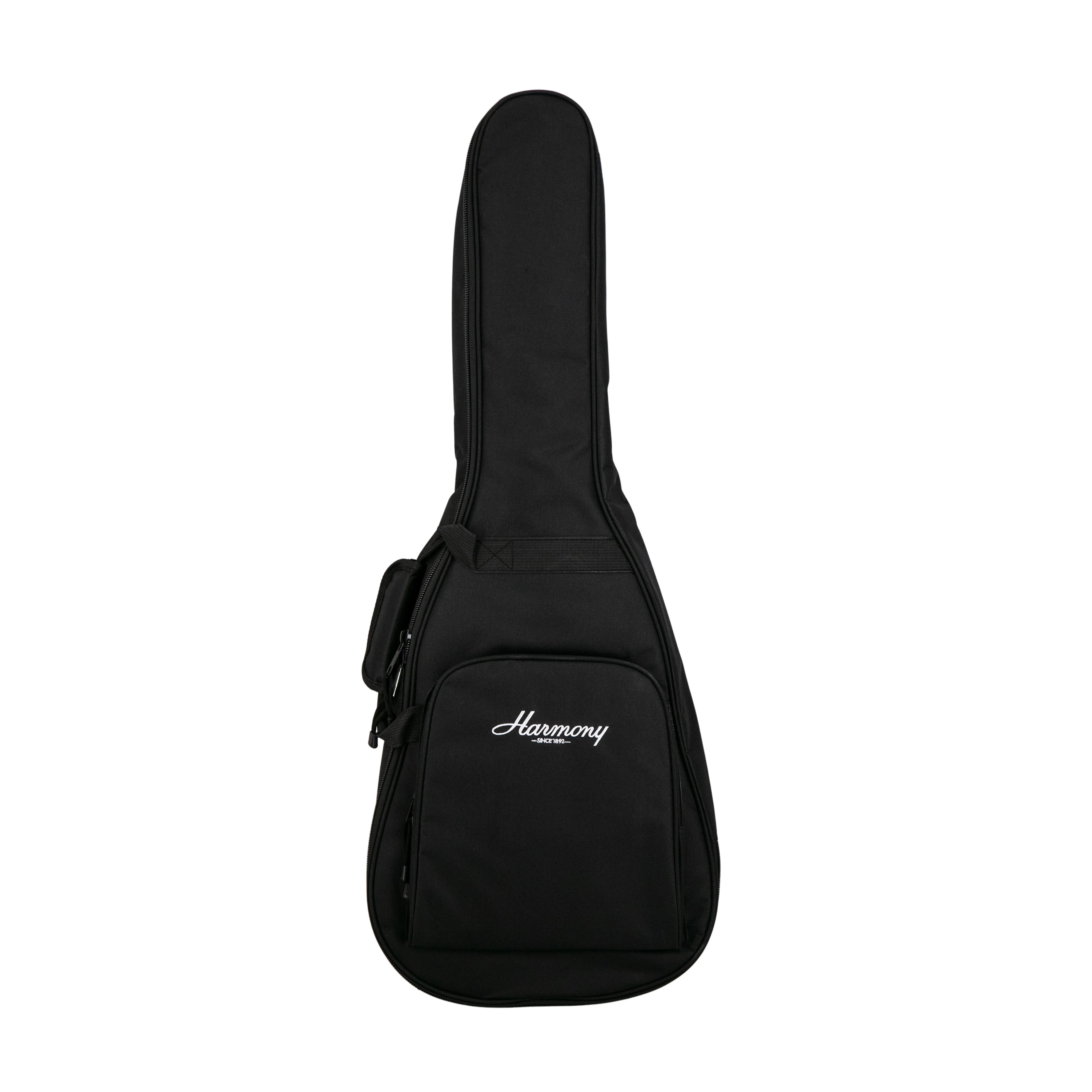Harmony Foundation Series e-Terra ST Petite Dreadnought Acoustic Guitar w/Bag, Natural Satin - Image 8