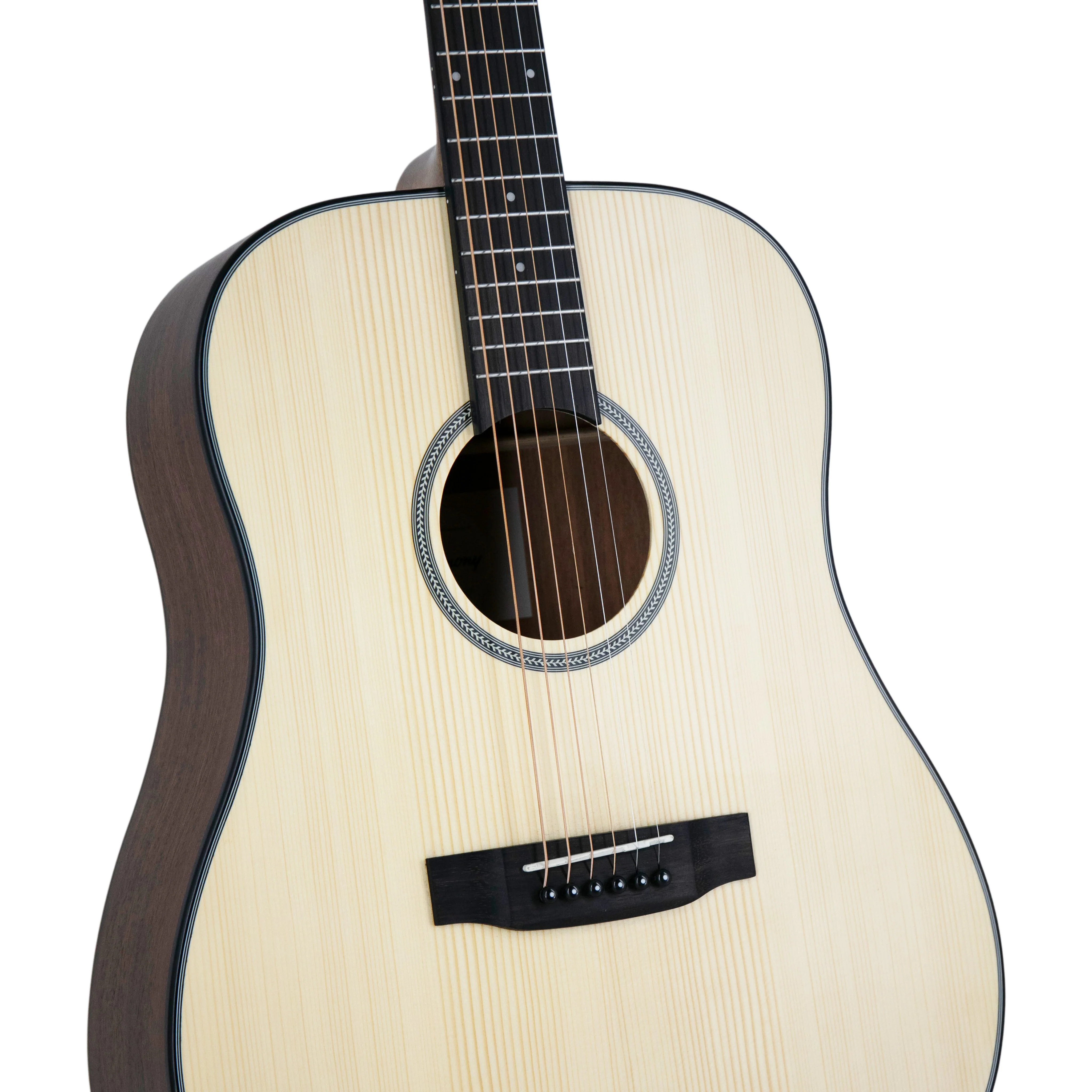 Harmony Foundation Series Terra ST Dreadnought Acoustic Guitar, Natural Satin Bundle - Image 2