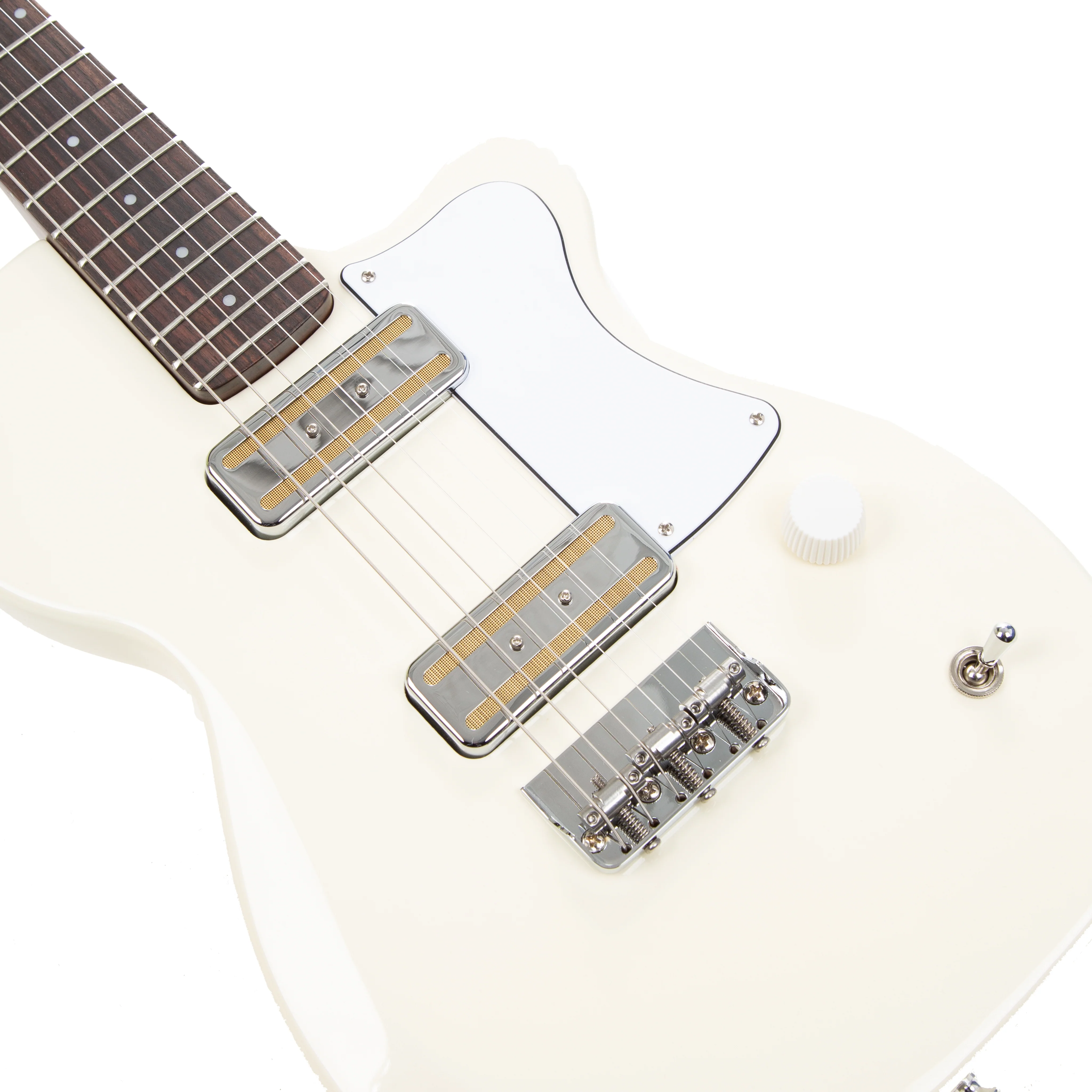 Harmony Standard Series Juno Electric Guitar w/Case, RW FB, Pearl White - Image 5