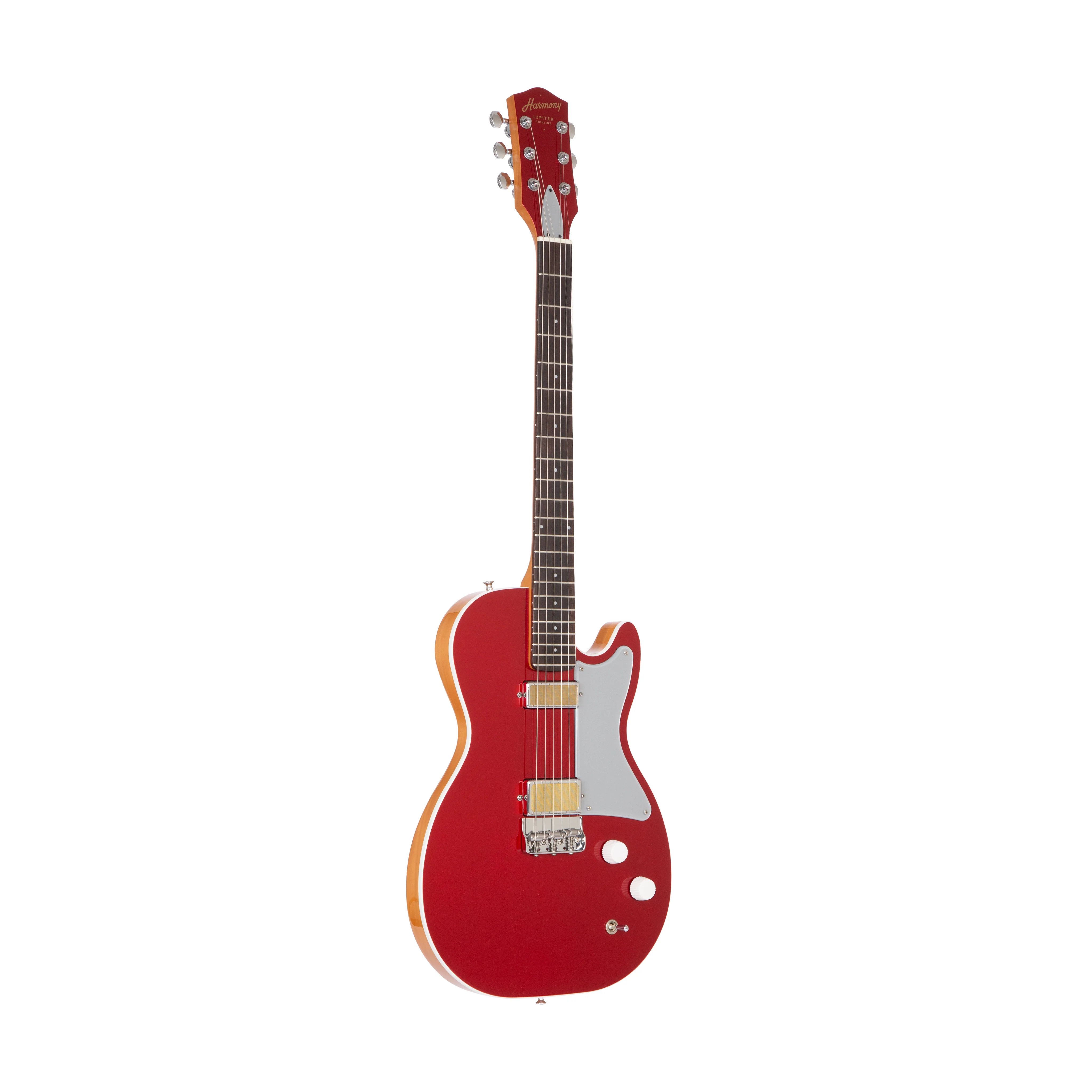 Harmony Standard Series Jupiter Thinline Electric Guitar w/Case, Cherry - Image 4