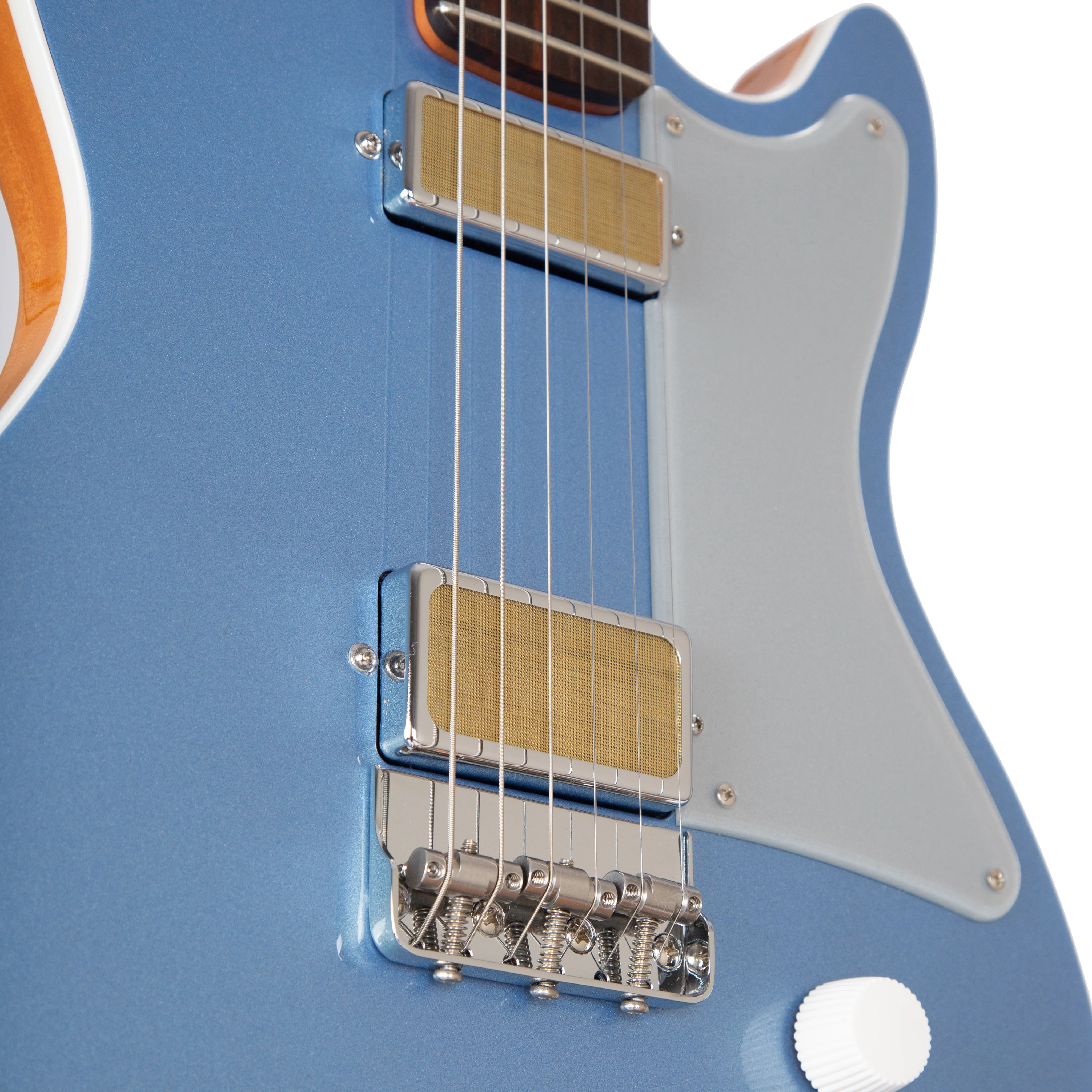 Harmony Standard Series Jupiter Thinline Electric Guitar w/Case, Sky Blue - Image 4
