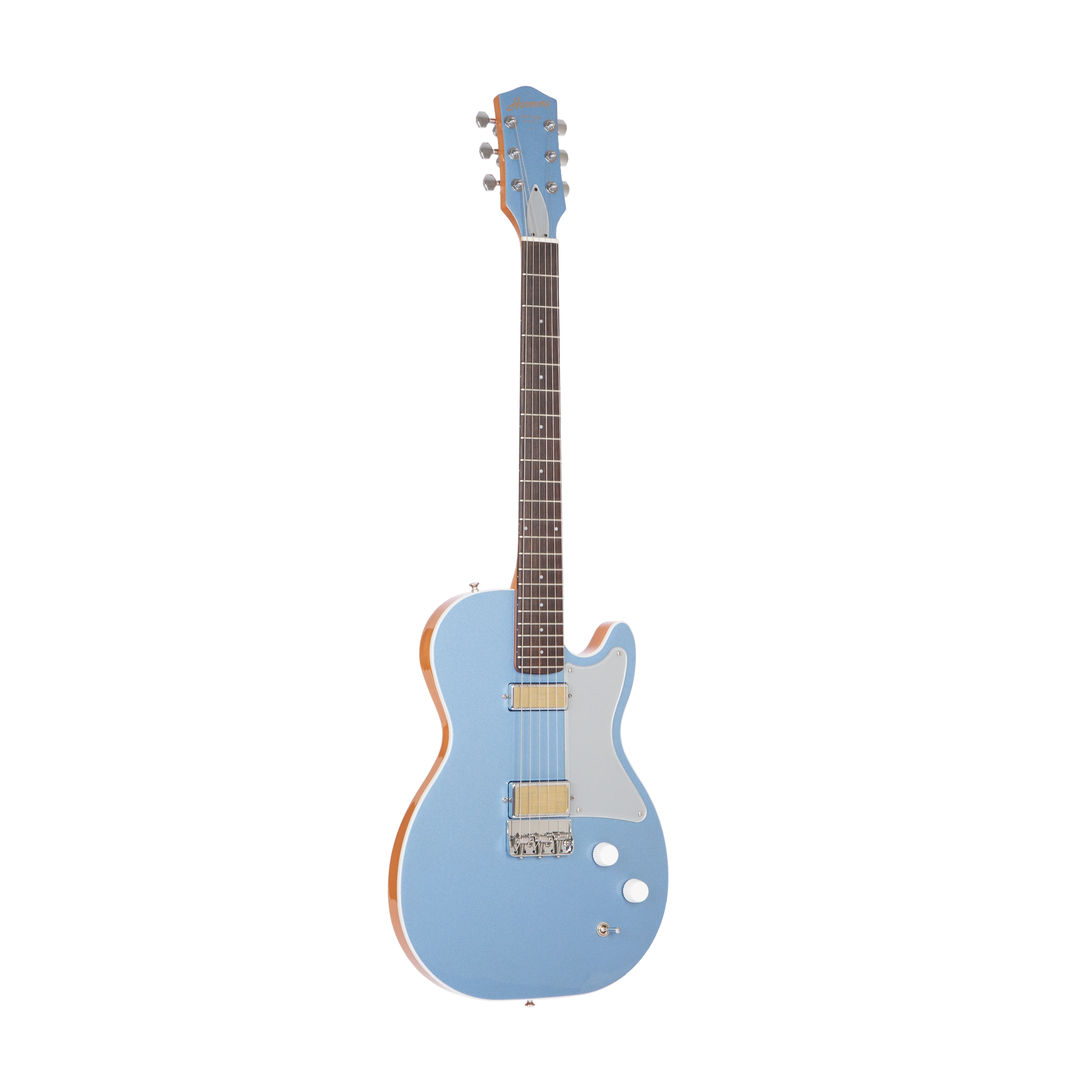 Harmony Standard Series Jupiter Thinline Electric Guitar w/Case, Sky Blue - Image 7